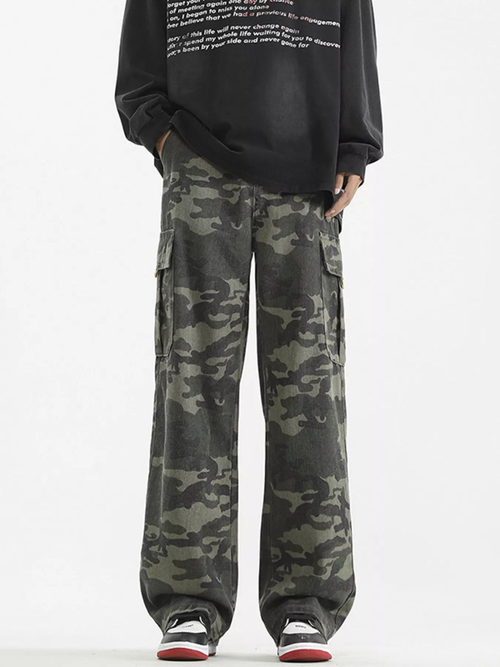 Men's Plus Size Loose Fit Camouflage Cargo Pants