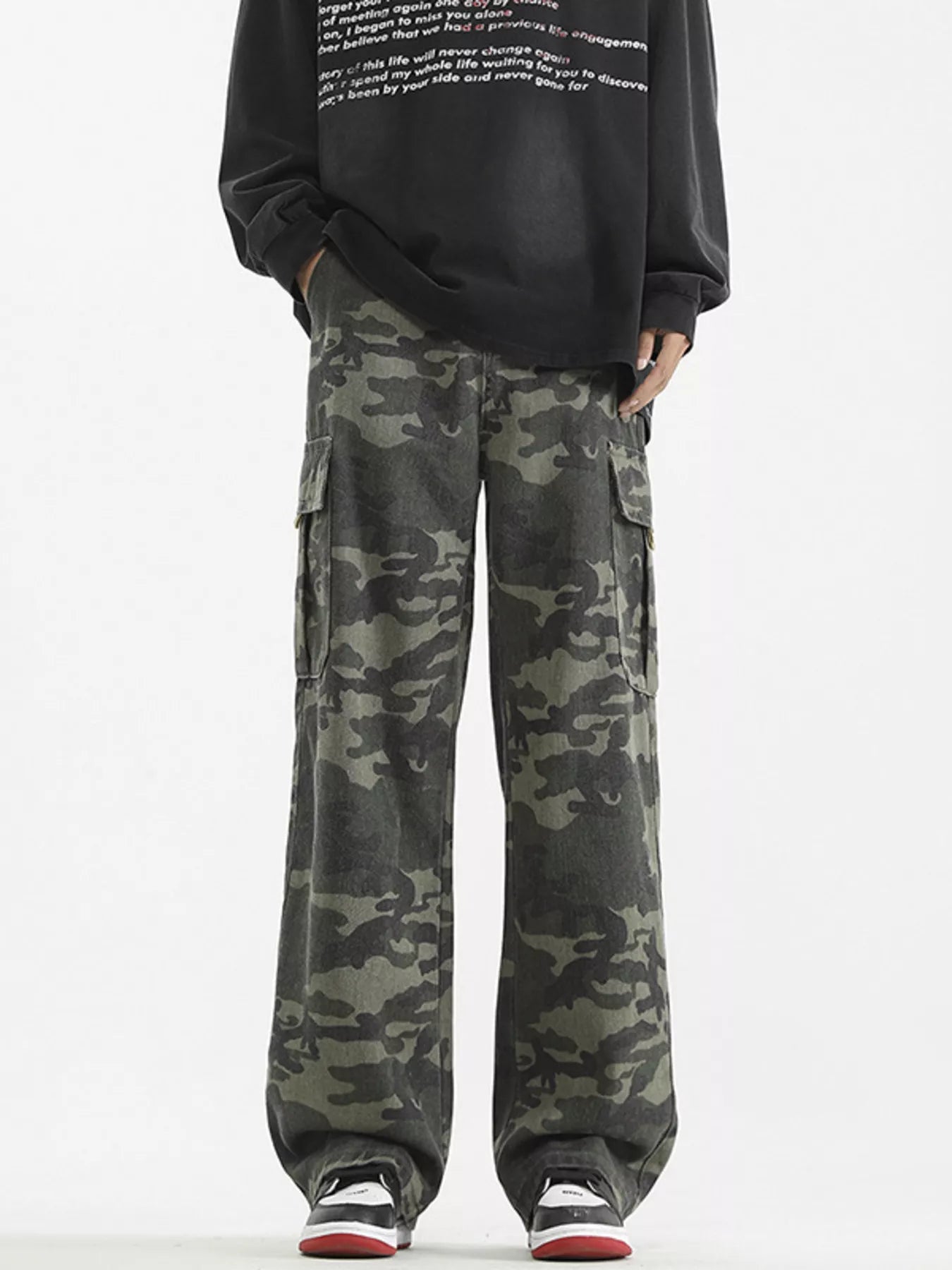 Men's Plus Size Loose Fit Camouflage Cargo Pants