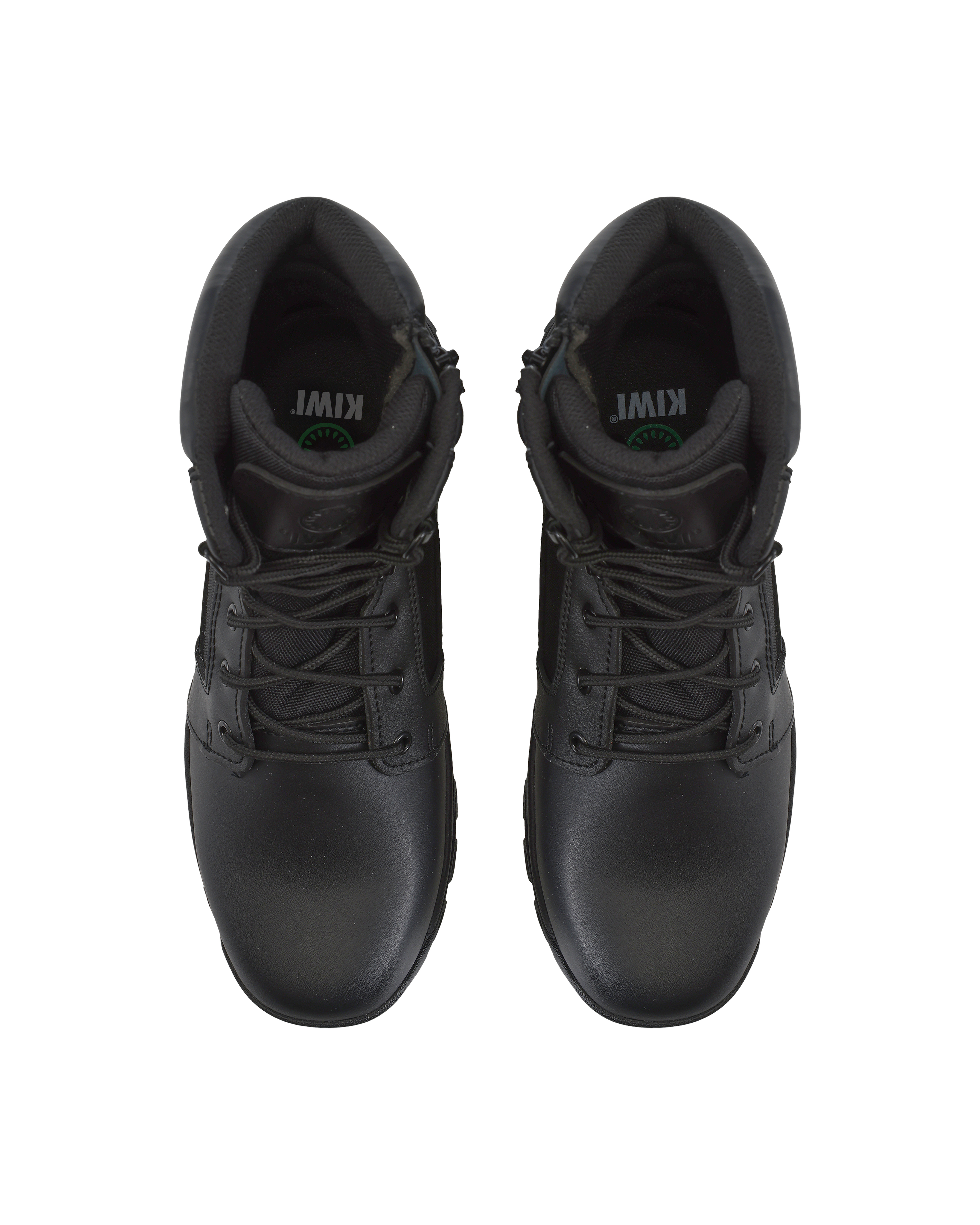 Kiwi Rugged Black Action Leather 7" Zipped Water Resistant Tactical Boots [62300]