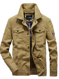 Men's Plus Size Casual Snap Down Jacket