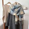 Plaid Fringe Scarf