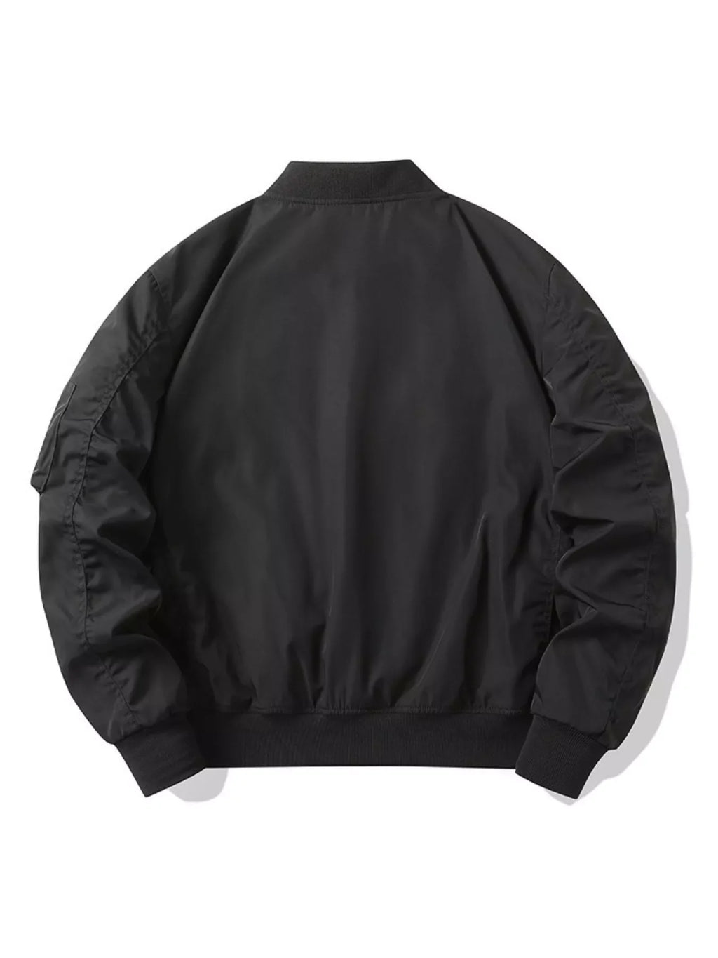 Men's Plus Size Multi-Pocket Zip Up Bomber Jacket