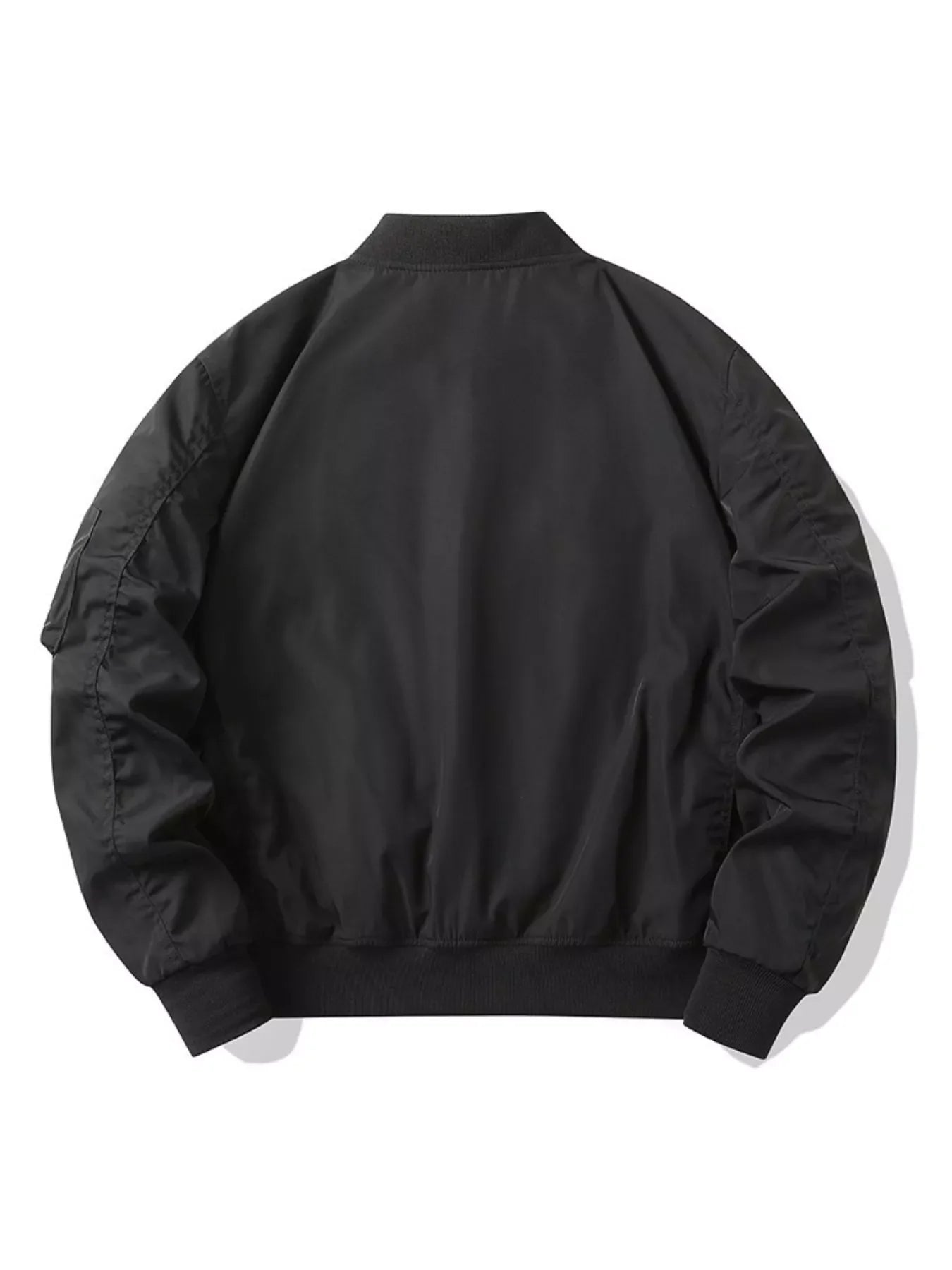 Men's Plus Size Multi-Pocket Zip Up Bomber Jacket