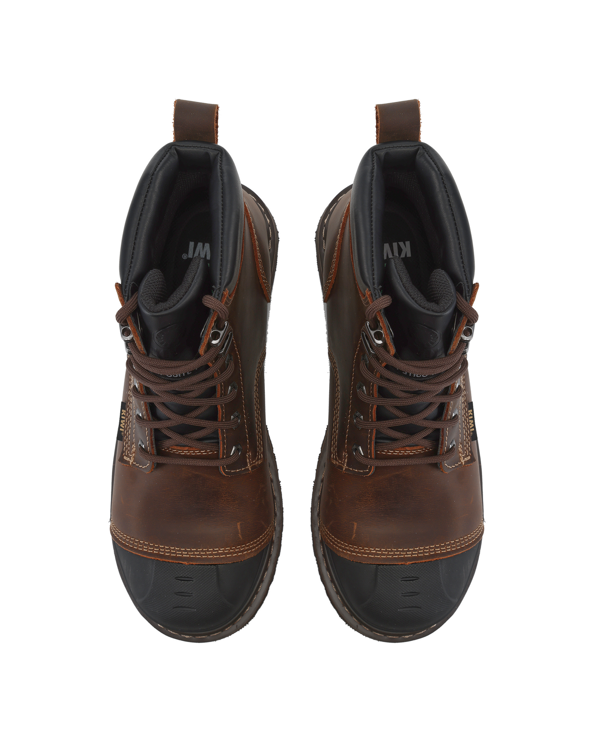 Kiwi Premium Brown Crazy Horse 6" Steel Toe Waterproof Cap-Toe Work Boots [64100]