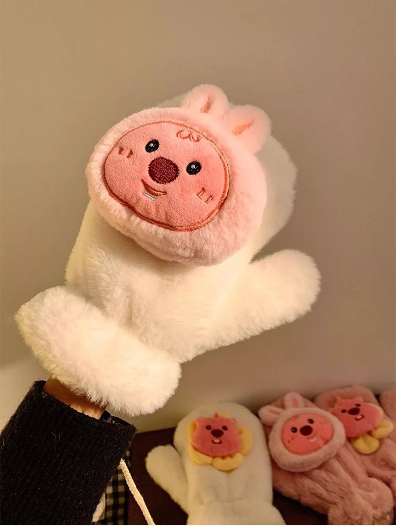Cartoon Plush Warm Gloves