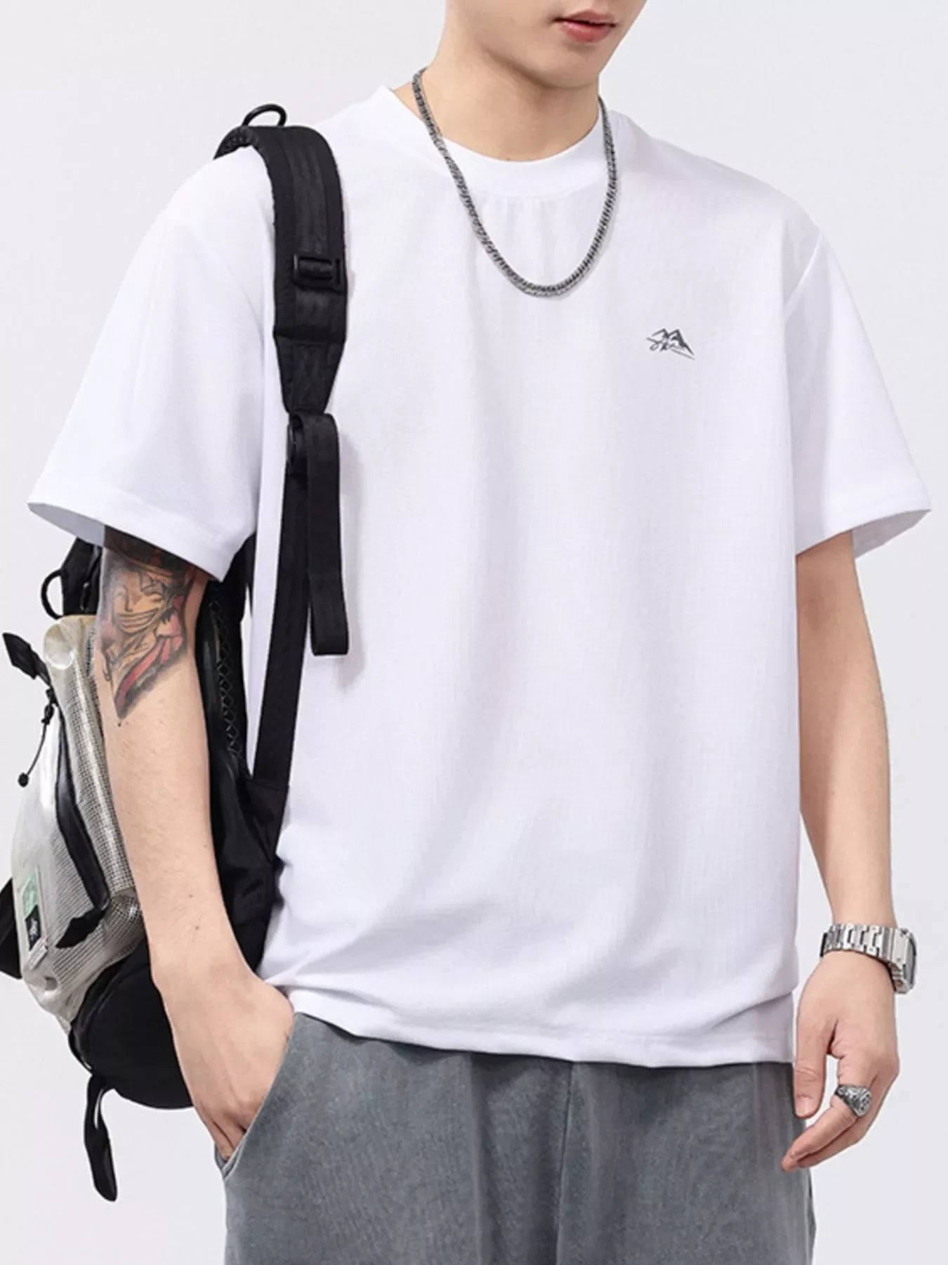 Men's Plus Size Round Neck Short Sleeve T-Shirt