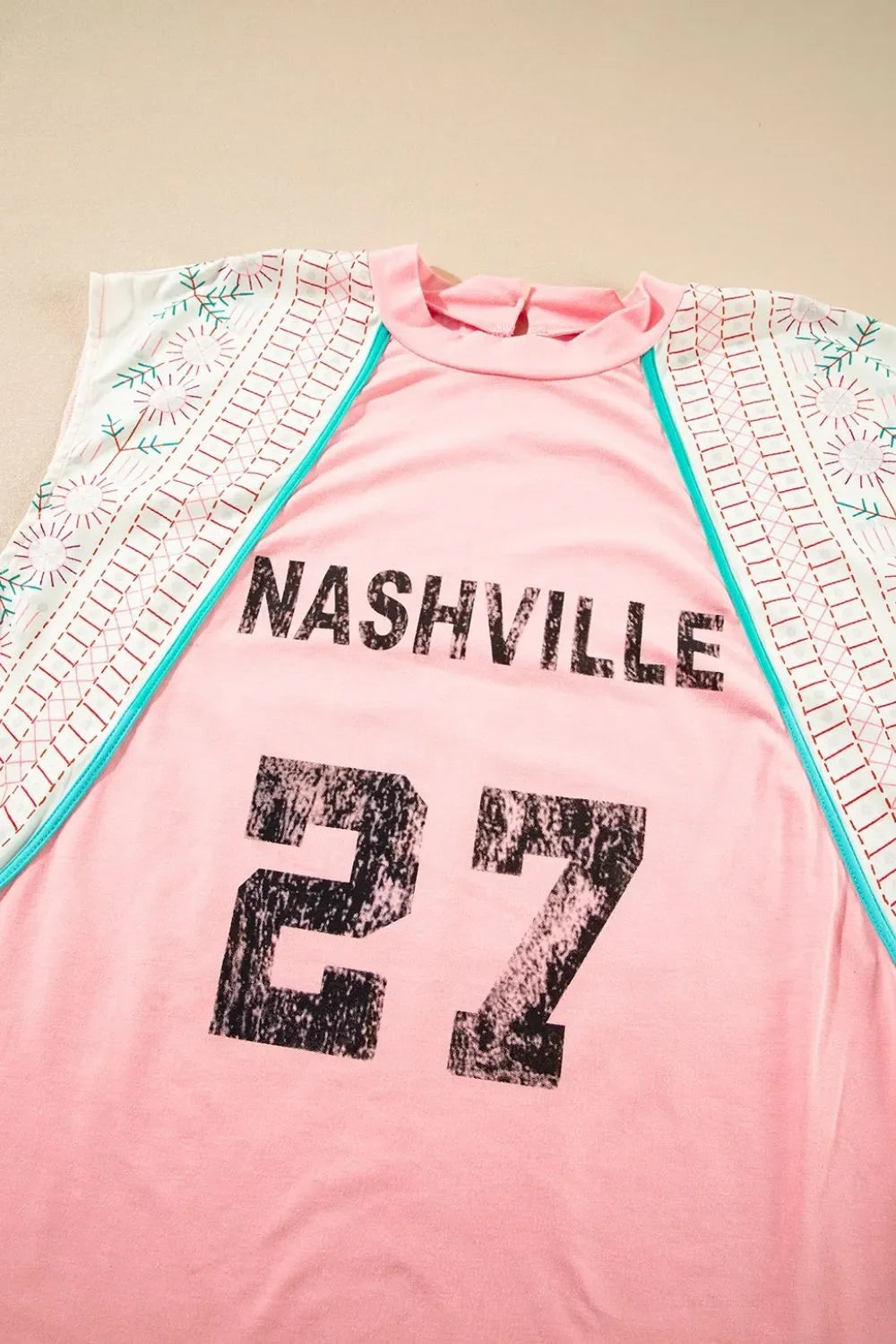 NASHVILLE Printed Patchwork Tank
