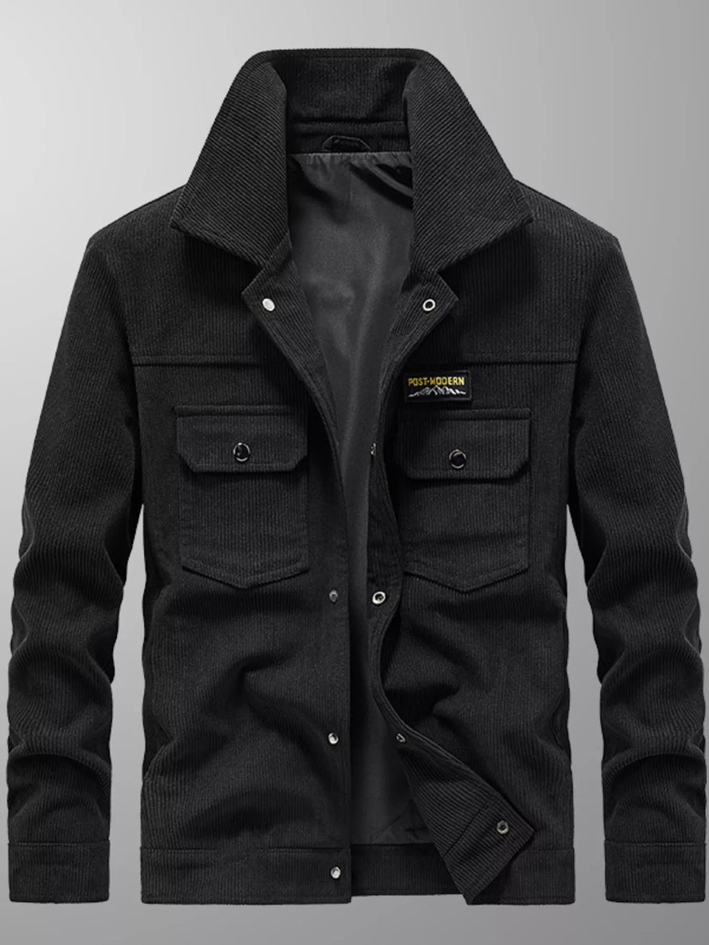 Men's Plus Size Casual Corduroy Button-Down Jacket