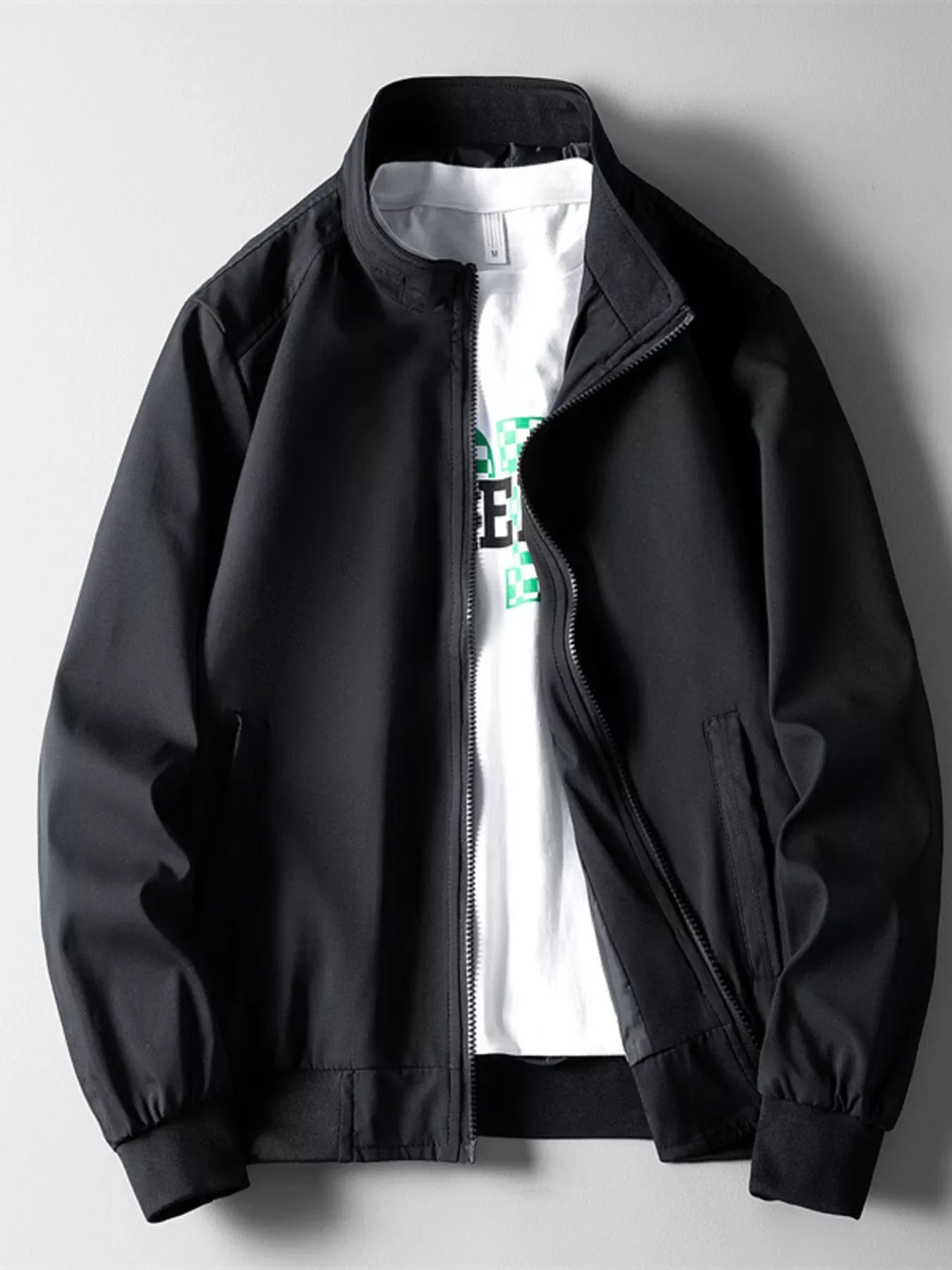 Men's Plus Size Casual Lightweight Bomber Jacket