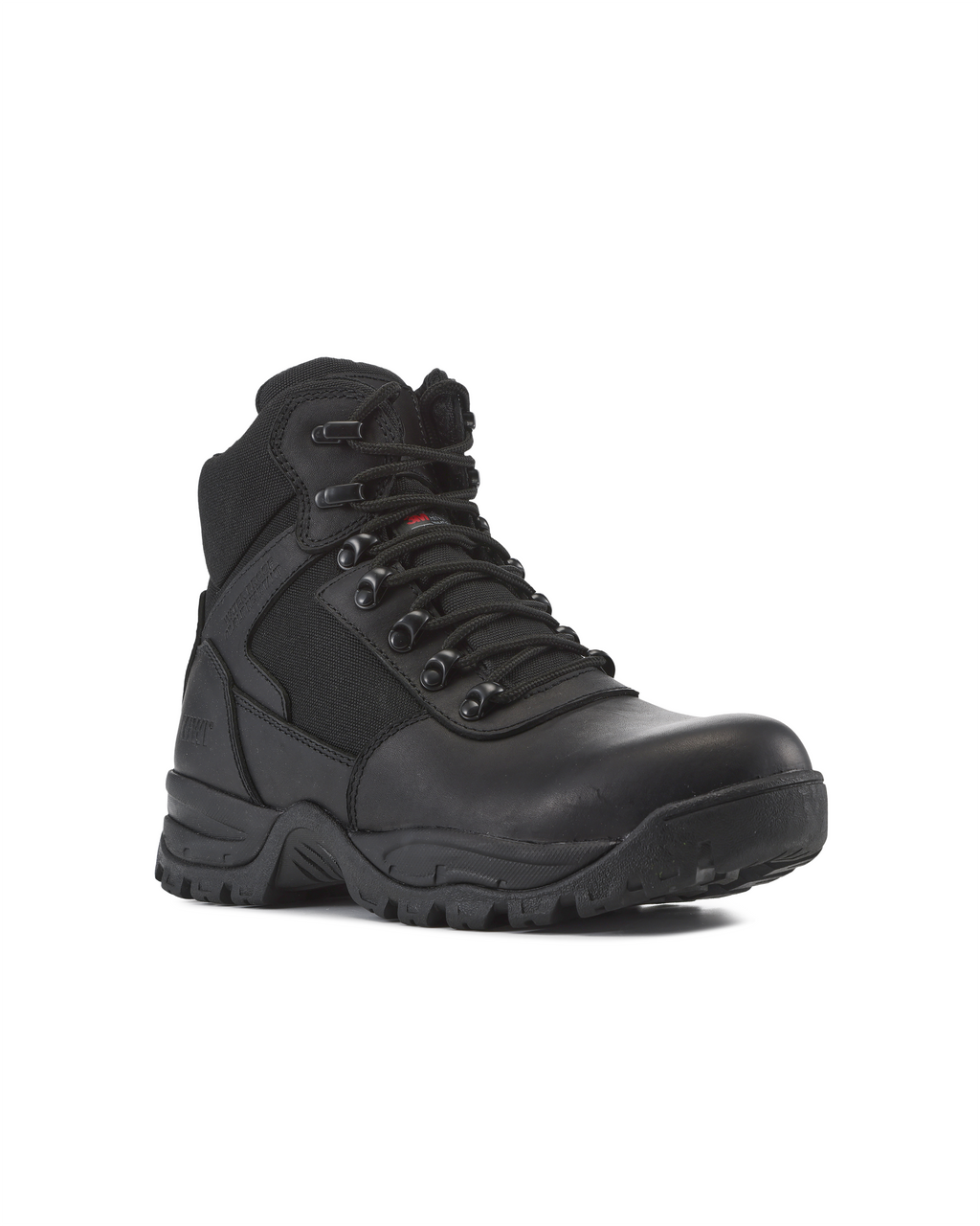 Kiwi Rugged Black Full Grain Leather Mid-Cut 6" Zipped Waterproof Tactical Boots [63100]