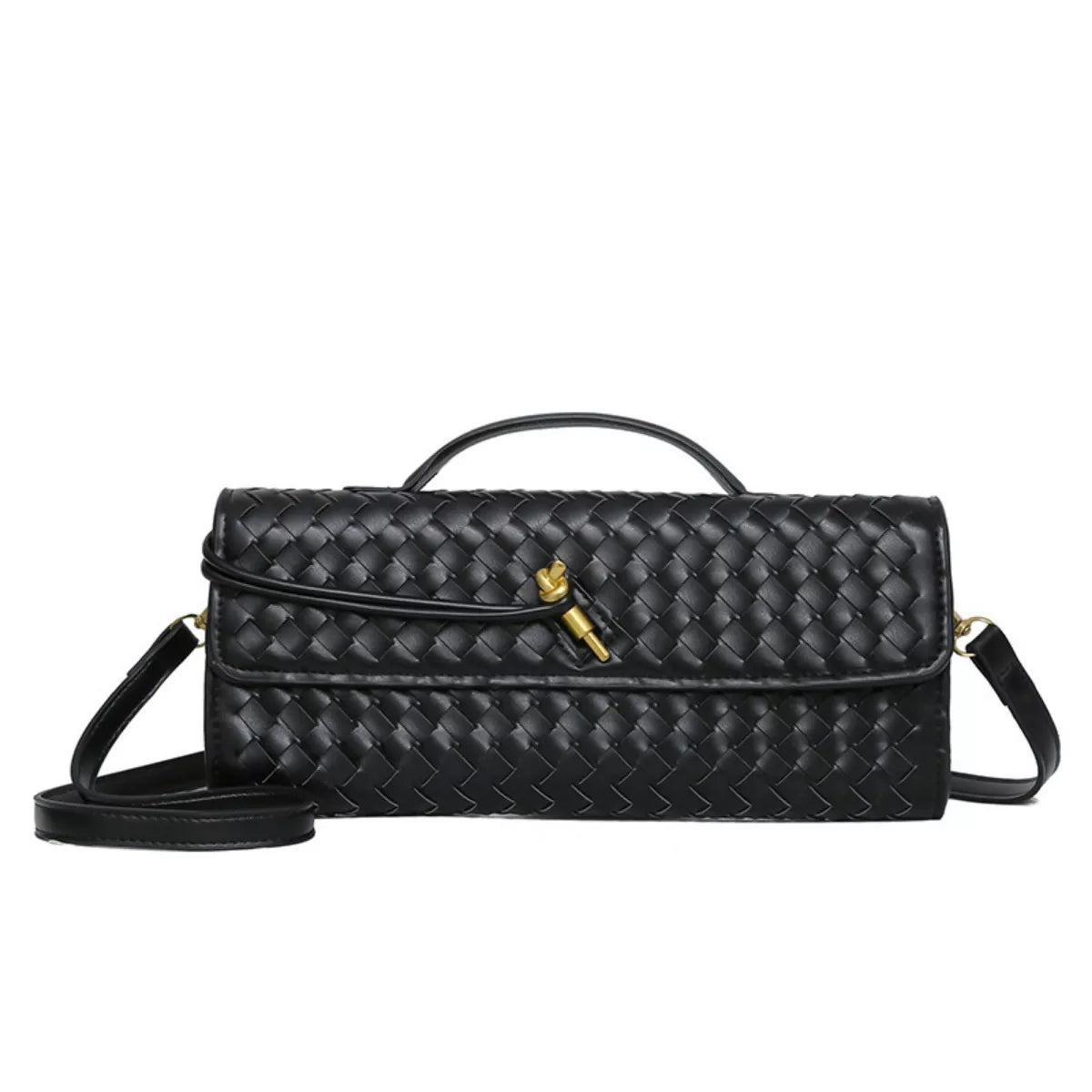 Woven Leather Crossbody Bag