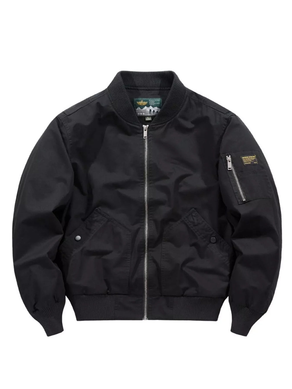 Men's Plus Size Classic Zip Up Bomber Jacket