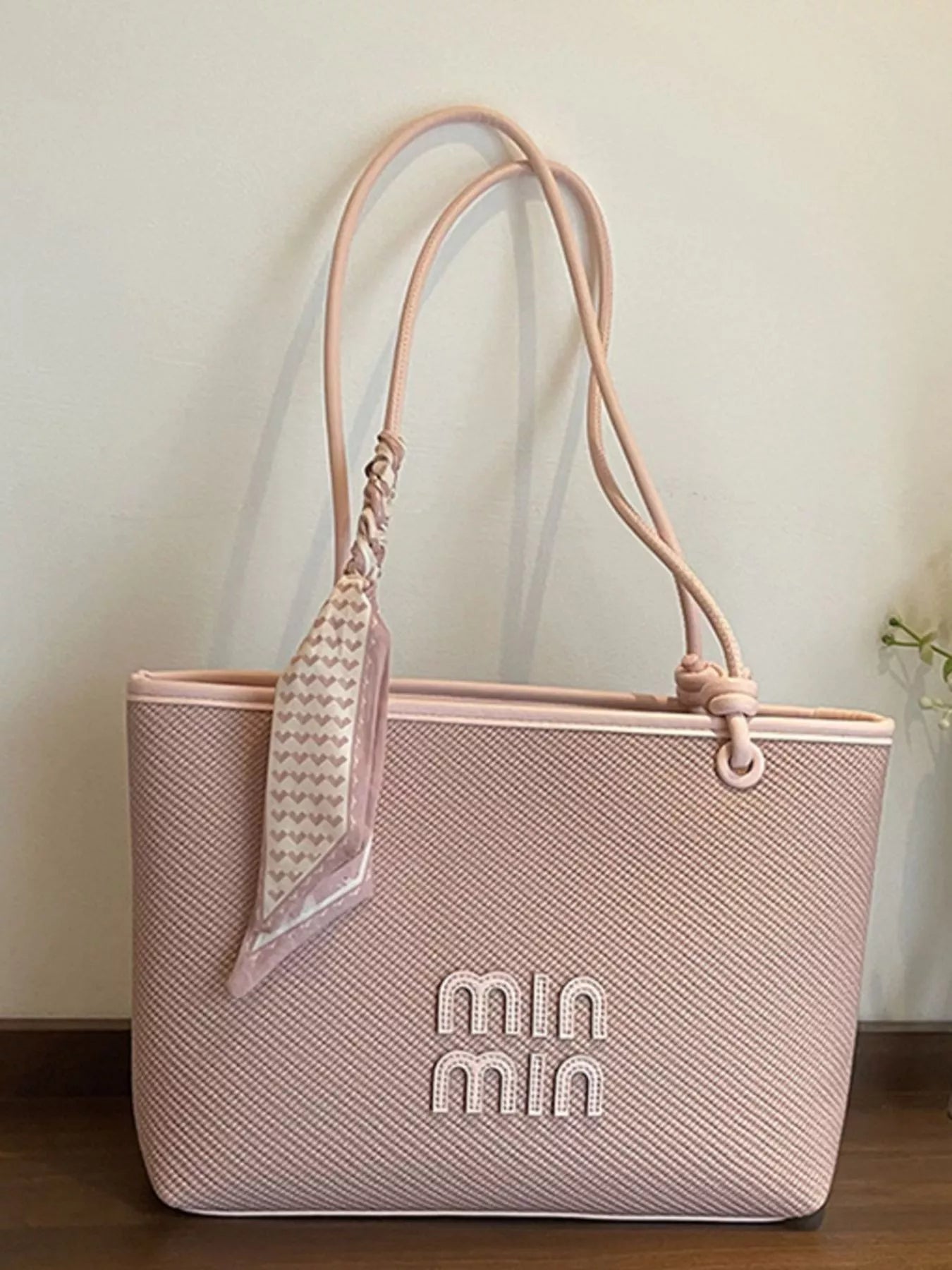 Woven-Texture Tote Bag