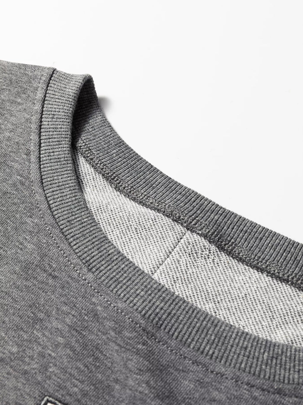 LOVE Graphic Exposed Seam Patchwork Uneven Hem Chic Sweatshirt