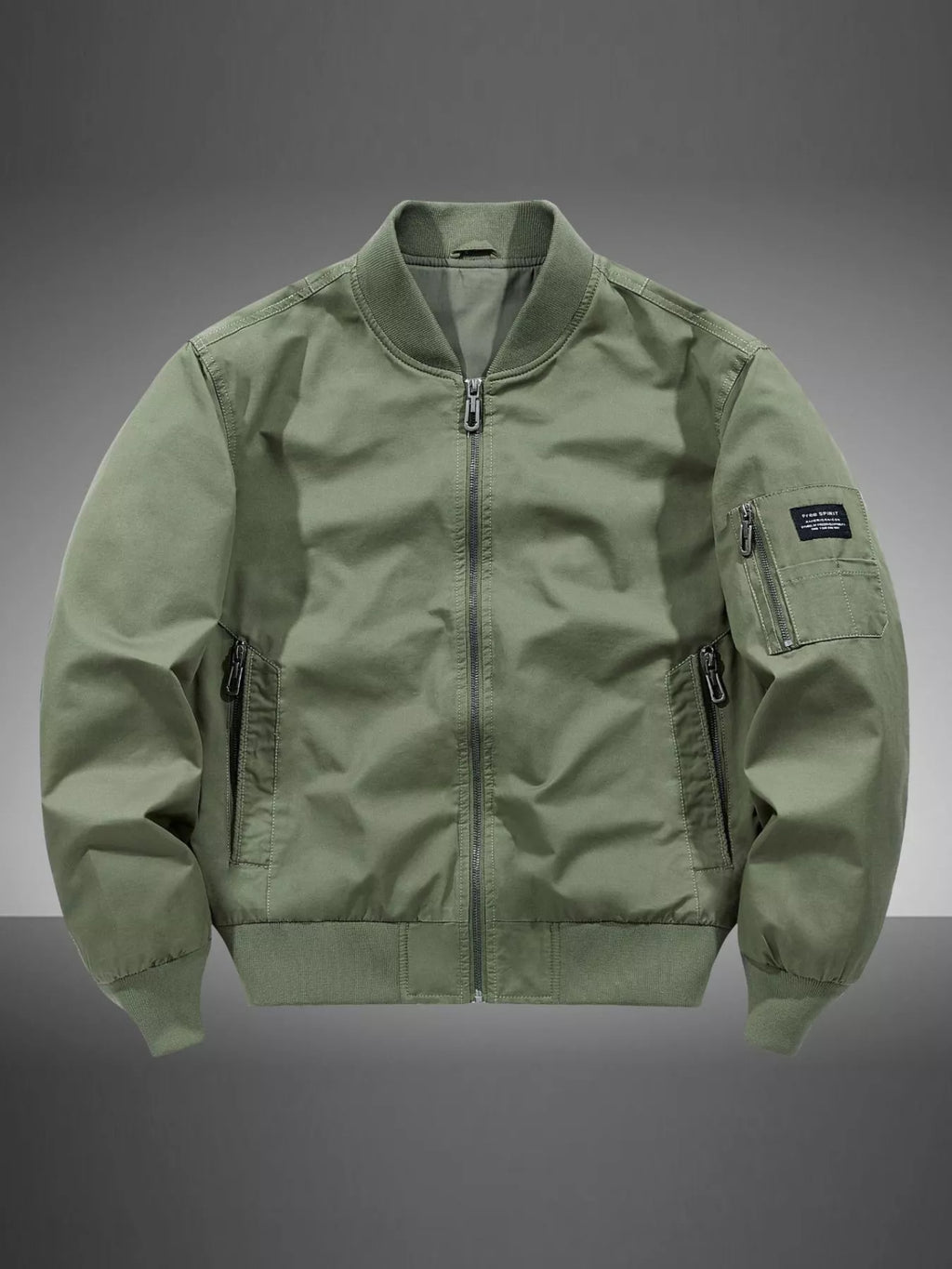 Men's Plus Size Casual Lightweight Bomber Jacket