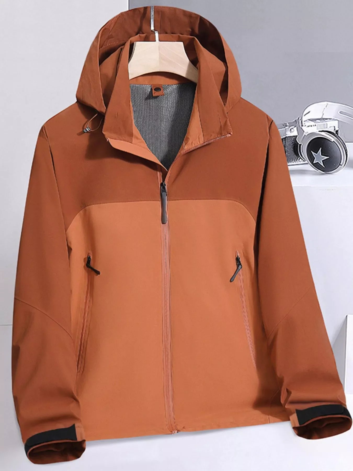 Men's Plus Size Hooded Windproof Outdoor Jacket