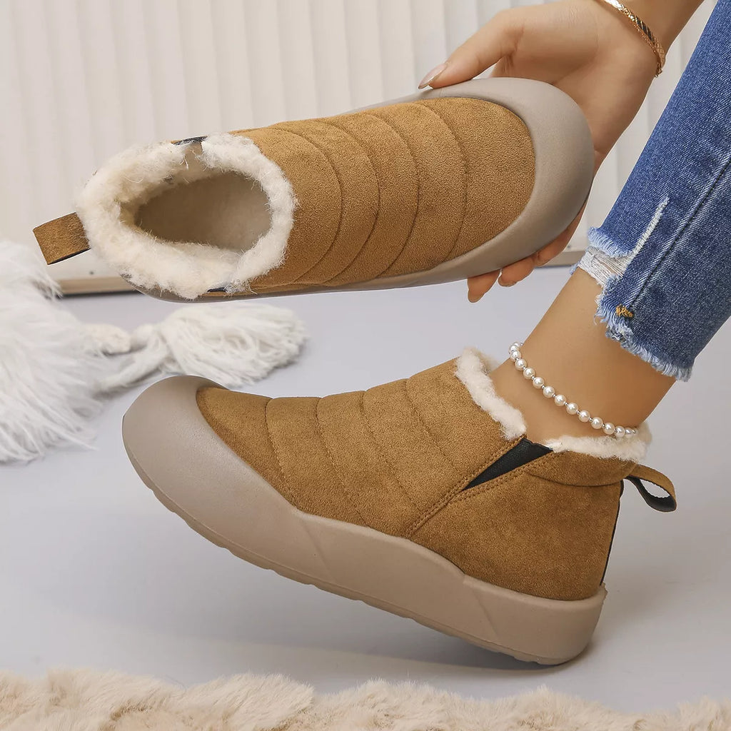 Warm Plush Lined Ankle Boots