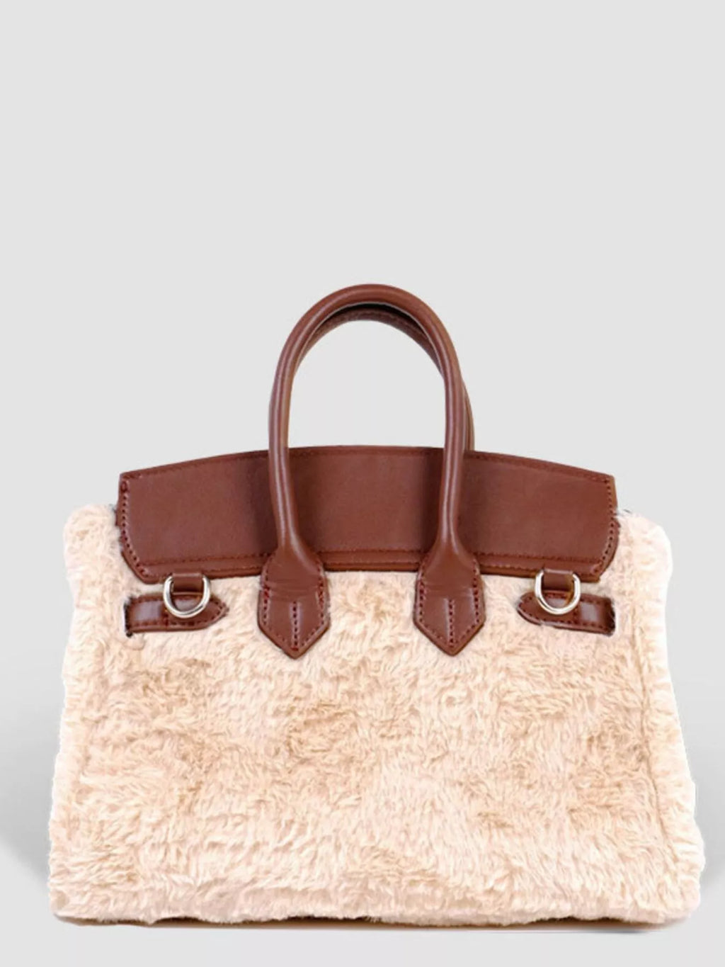 Plush Handbag with Cartoon Face