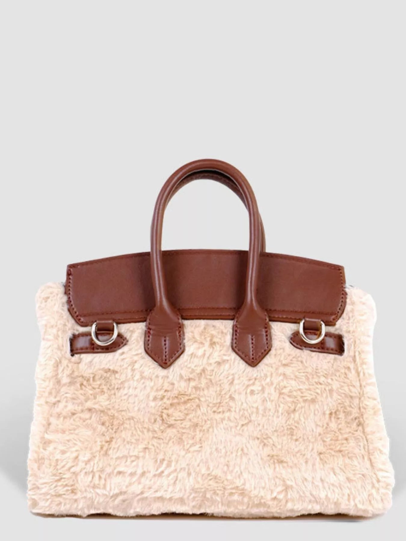 Plush Handbag with Cartoon Face