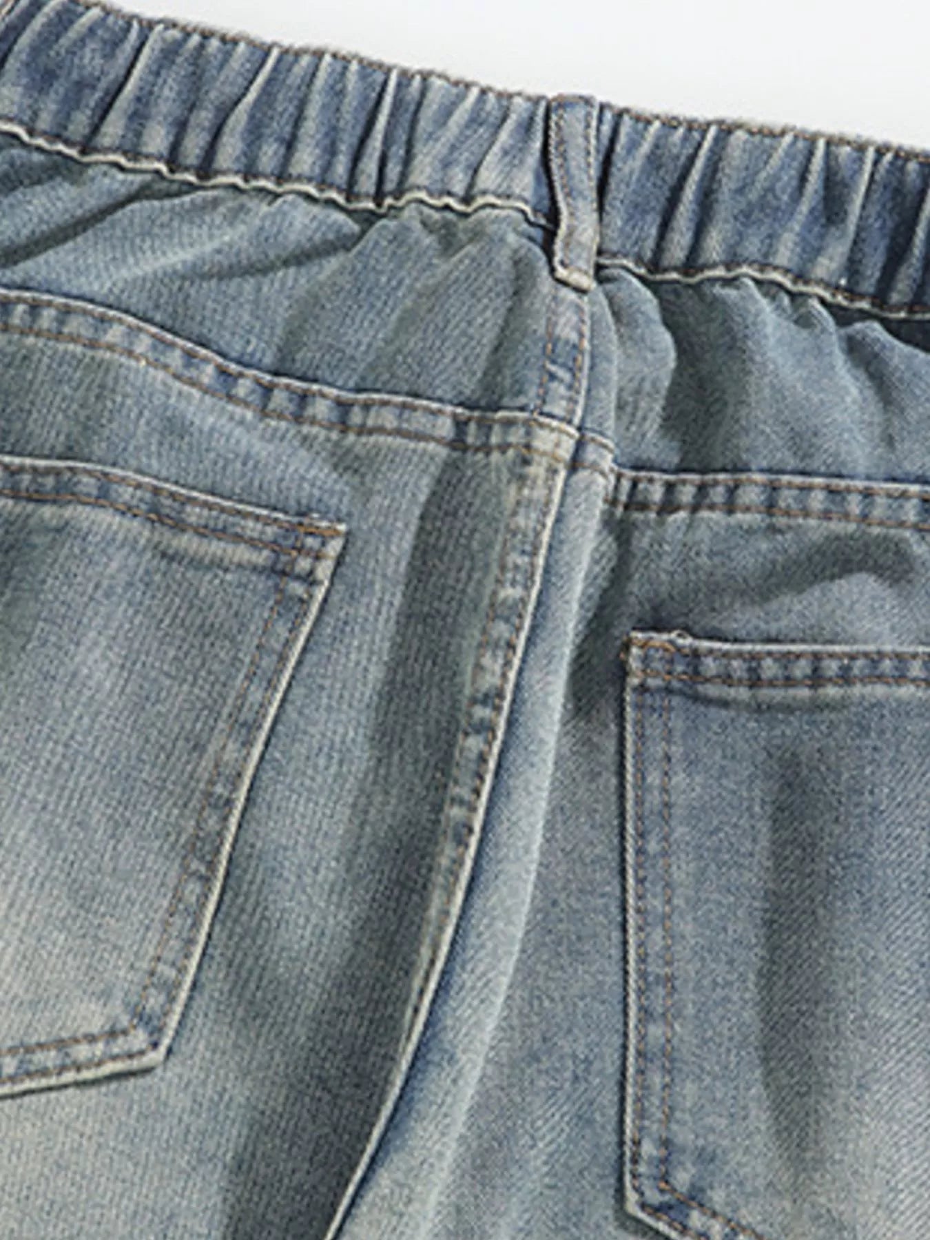 Men's Plus Size Vintage Wash Wide Leg Jeans