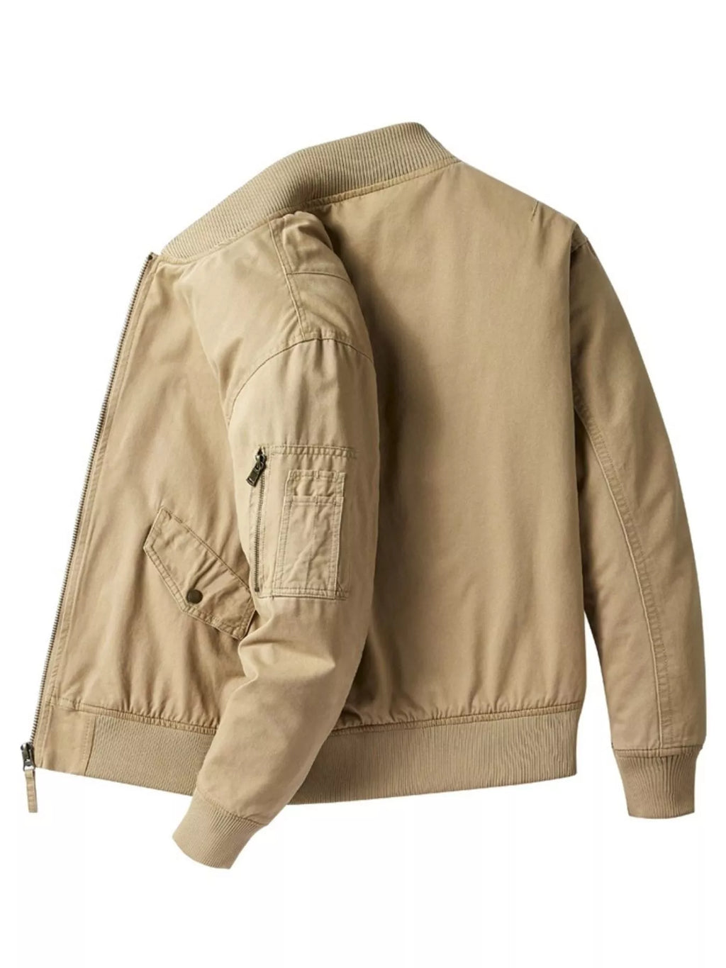 Men's Plus Size Zip Up Bomber Jacket
