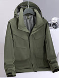 Men's Plus Size Lightweight Hooded Outdoor Jacket