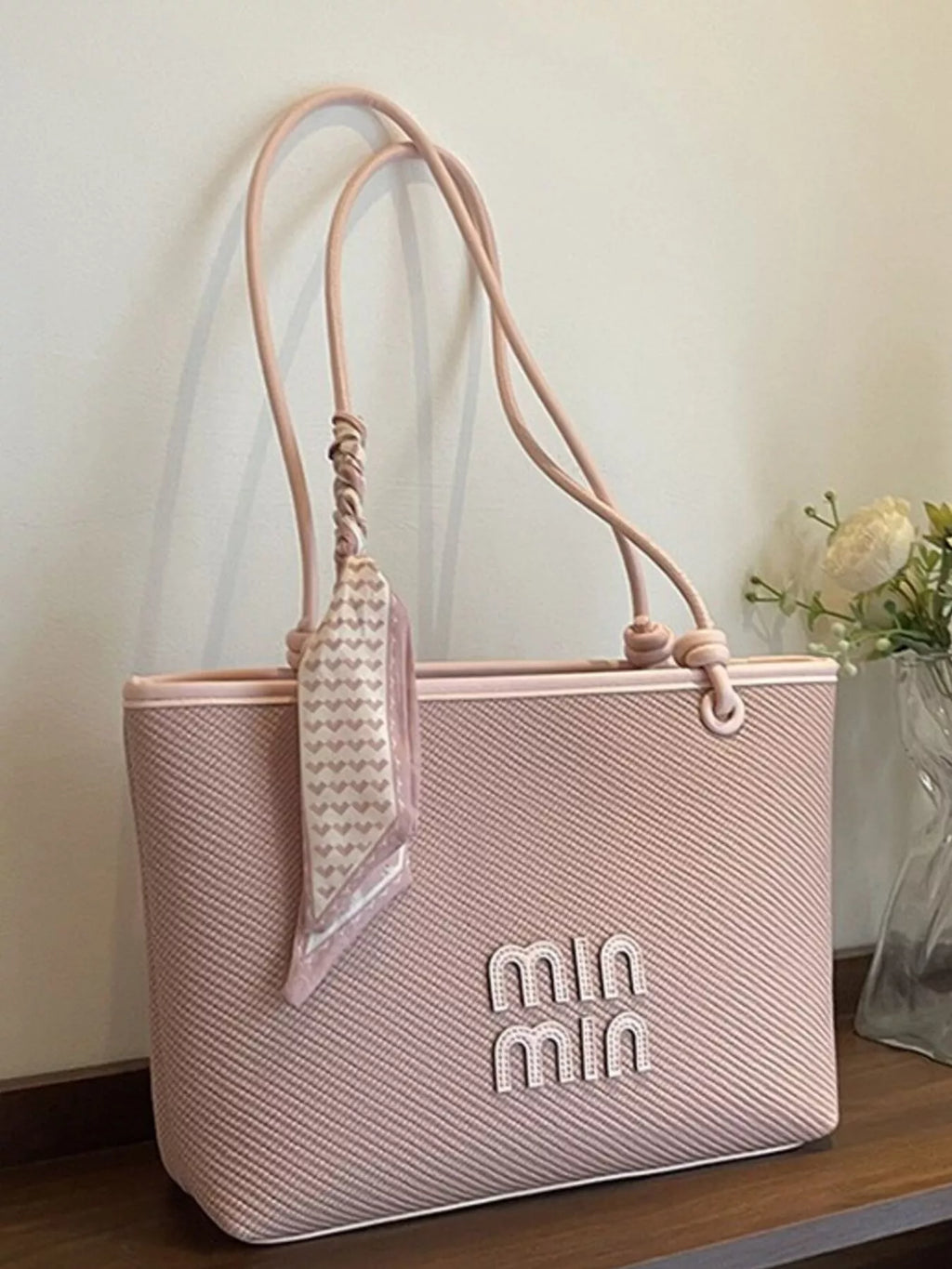 Woven-Texture Tote Bag