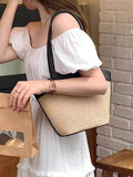 Contrast Trim Shoulder Bag