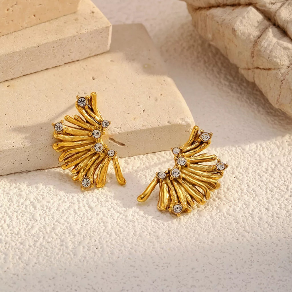 18K Gold-Plated Stud Earrings