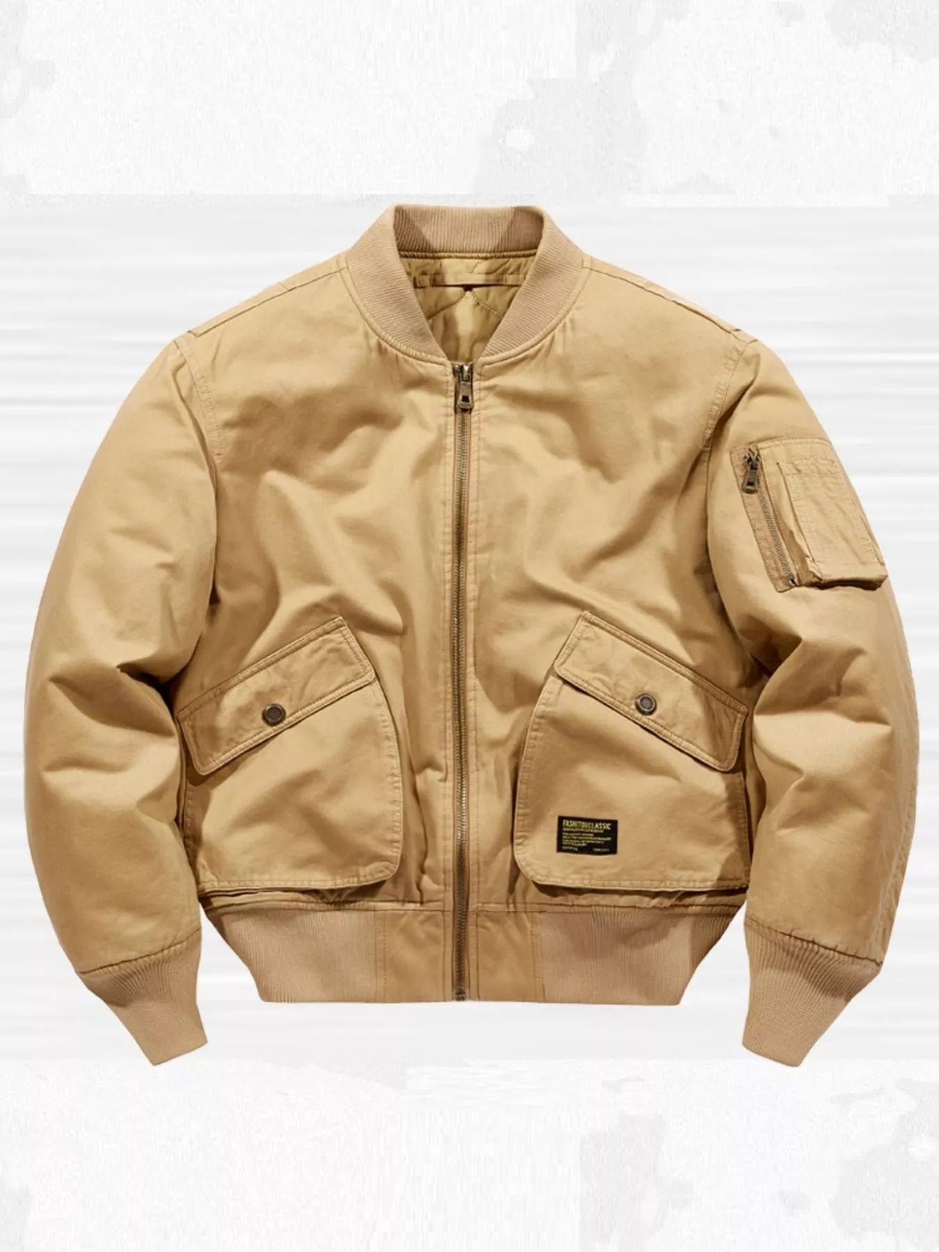 Men's Plus Size Classic Zip Up Bomber Jacket