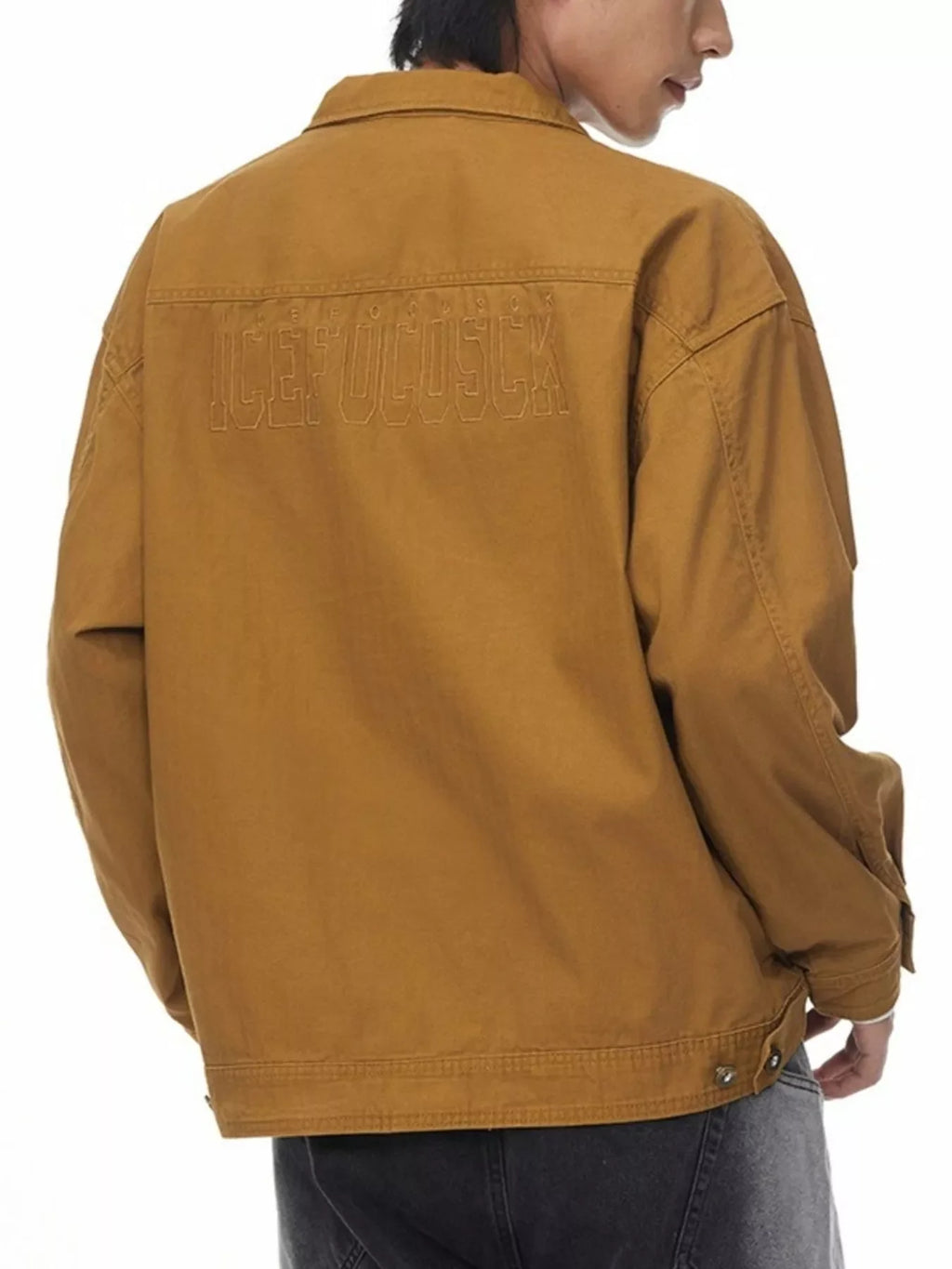 Men's Full Size Button Up Long Sleeve Jacket Plus Size
