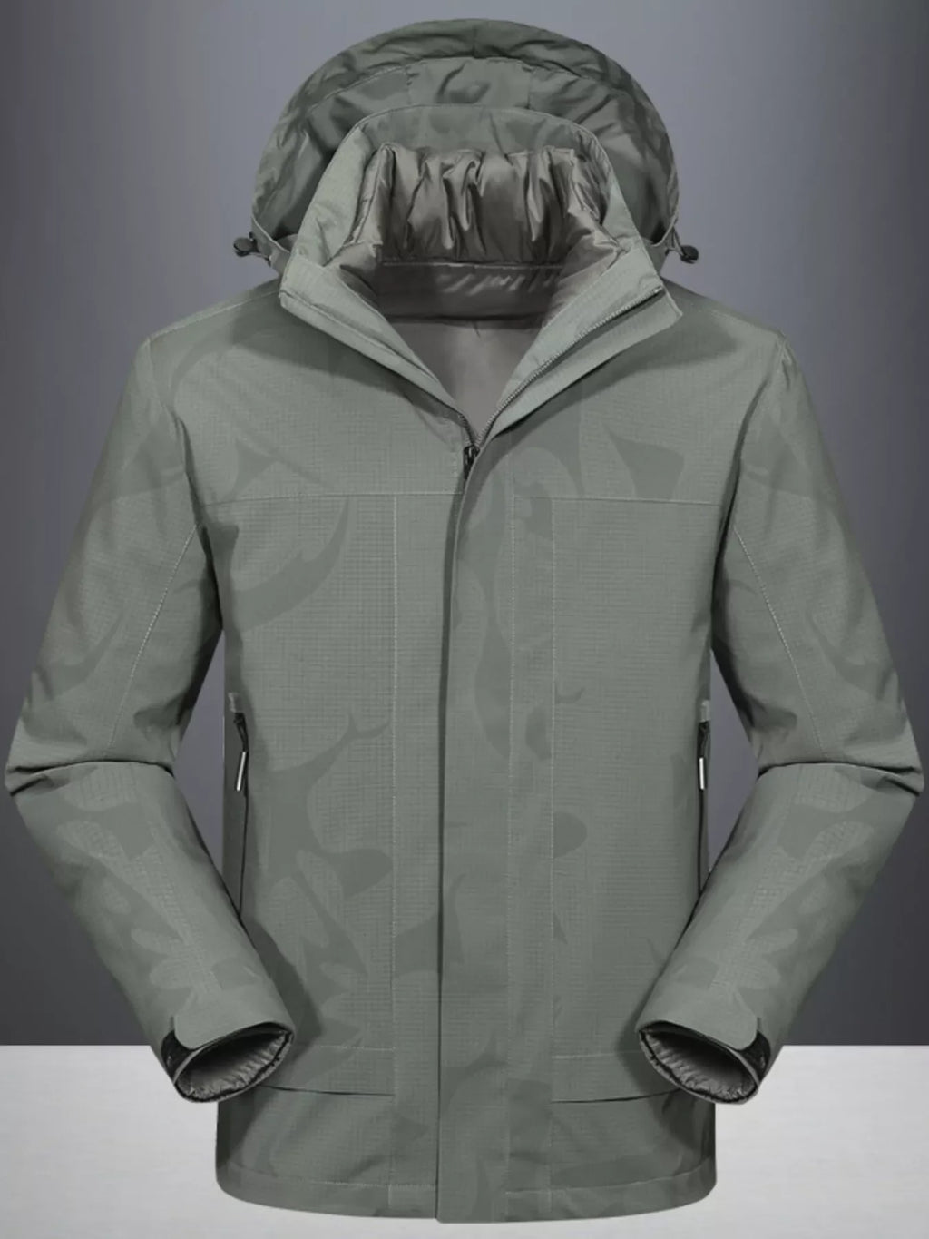 Men's Plus Size Zip Up Outdoor Jacket