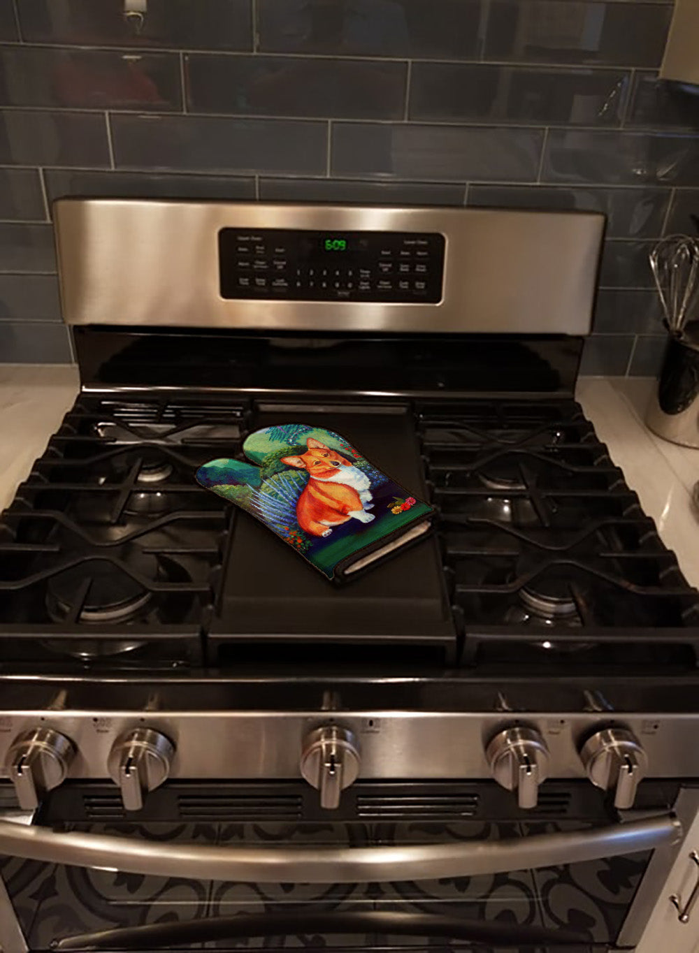Corgi Oven Mitt Heat Resistant Thick Oven Mitt for Hot Pans and Oven, Kitchen Mitt Protect Hands, Cooking Baking Glove