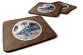 Black and Harlequin Great Dane Foam Coasters Set of 4 Cup Coasters for Indoor Outdoor, Tabletop Protection, Anti Slip, Mouse pad Material