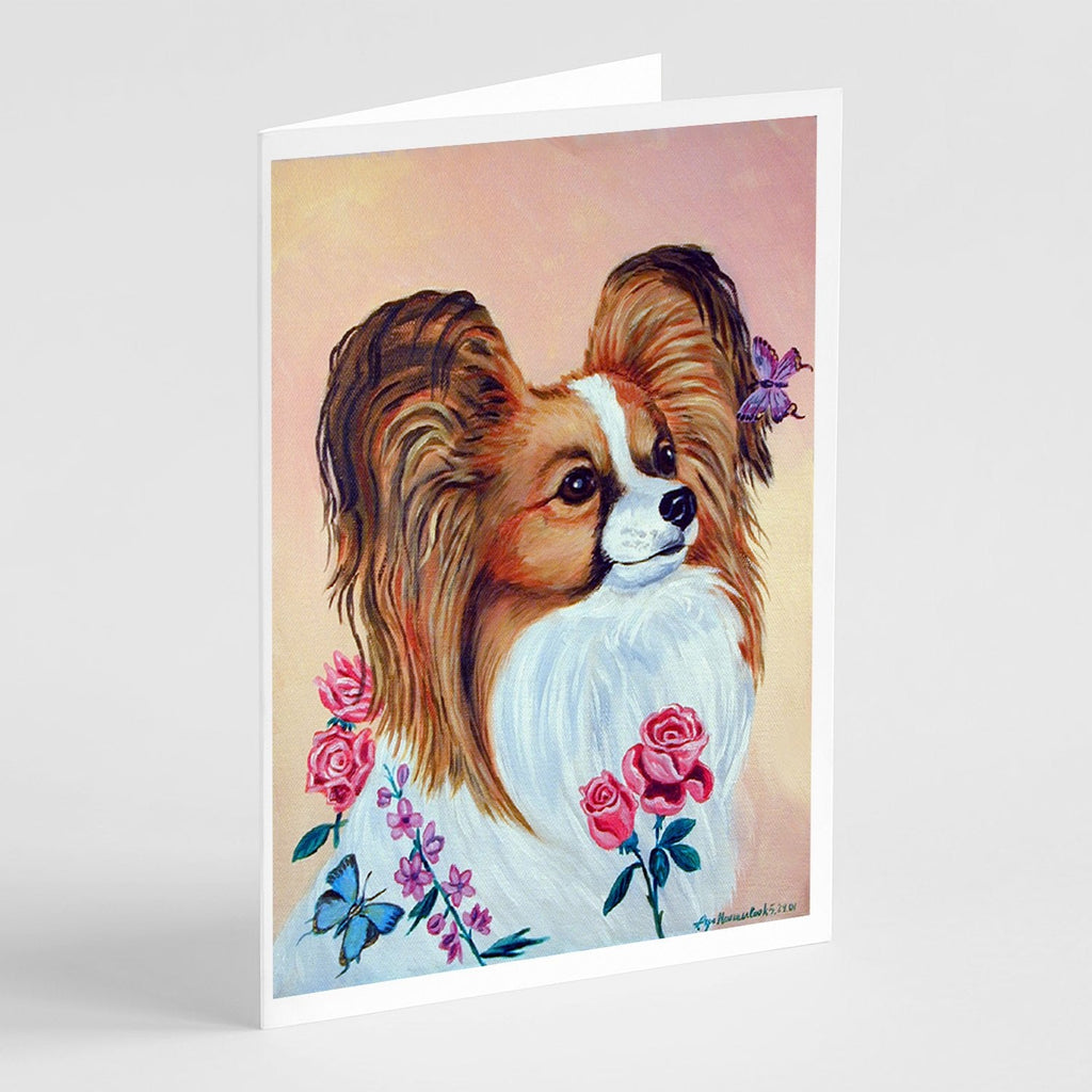 Papillon Greeting Cards Pack of 8 Blank Cards with Envelopes Whimsical A7 Size 5x7
