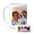 Papillon Ceramic Coffee Mug 15 oz Decorative Large C Handle Mug Cup for Tea, Cocoa Hot Chocolate