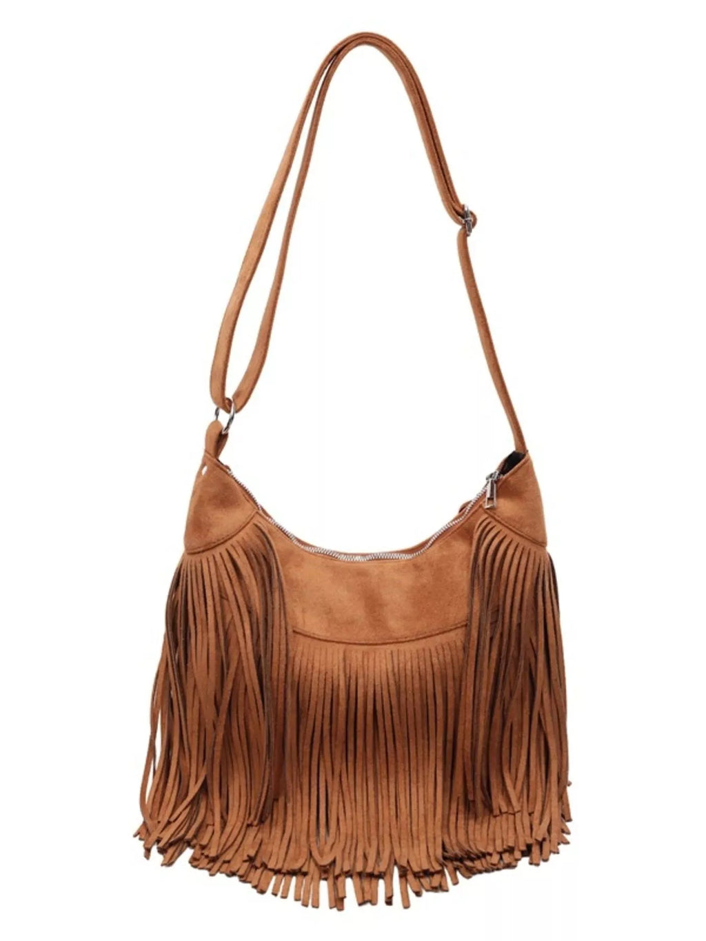 Fringe Suede Crossbody Bag