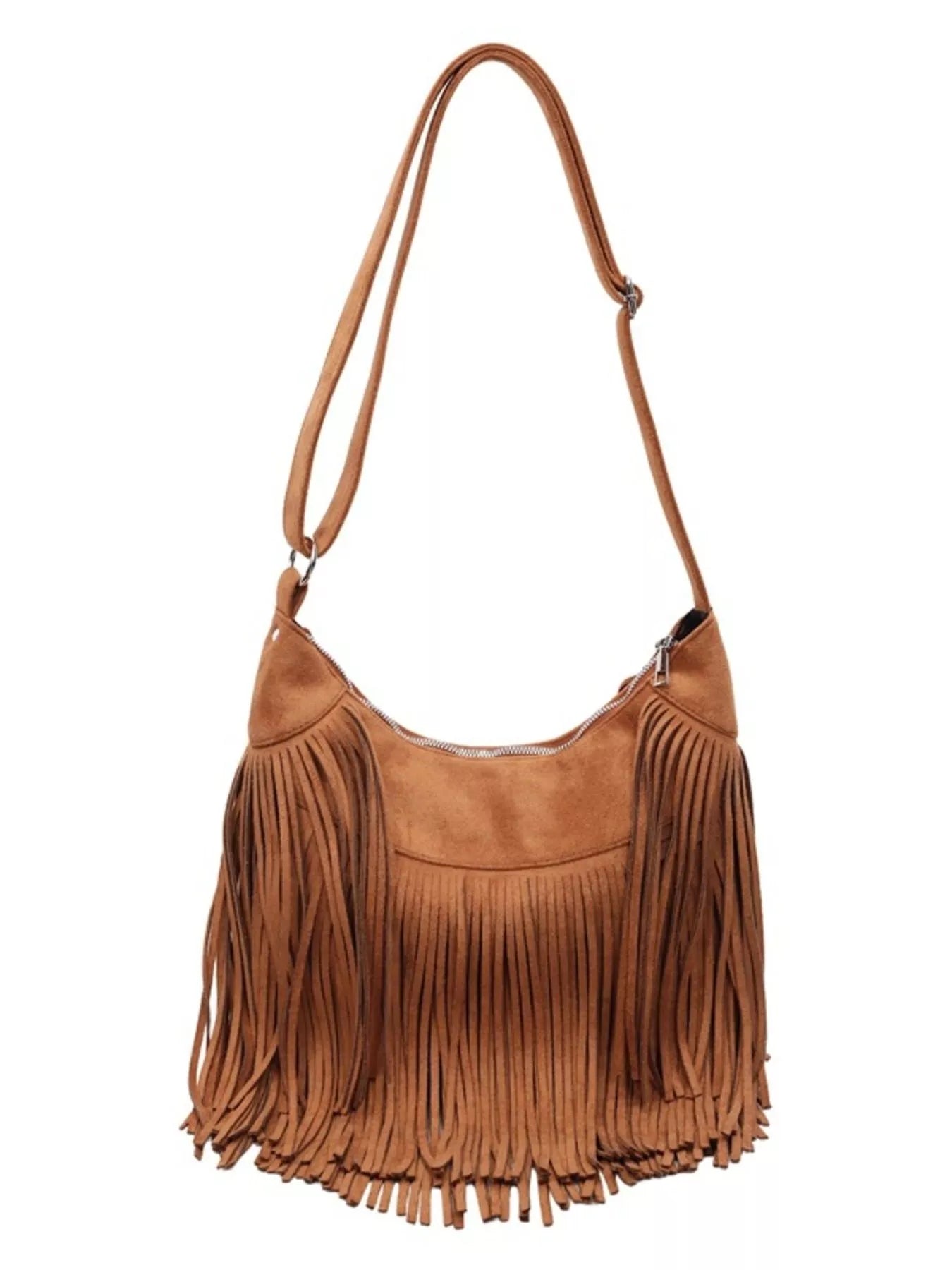 Fringe Suede Crossbody Bag