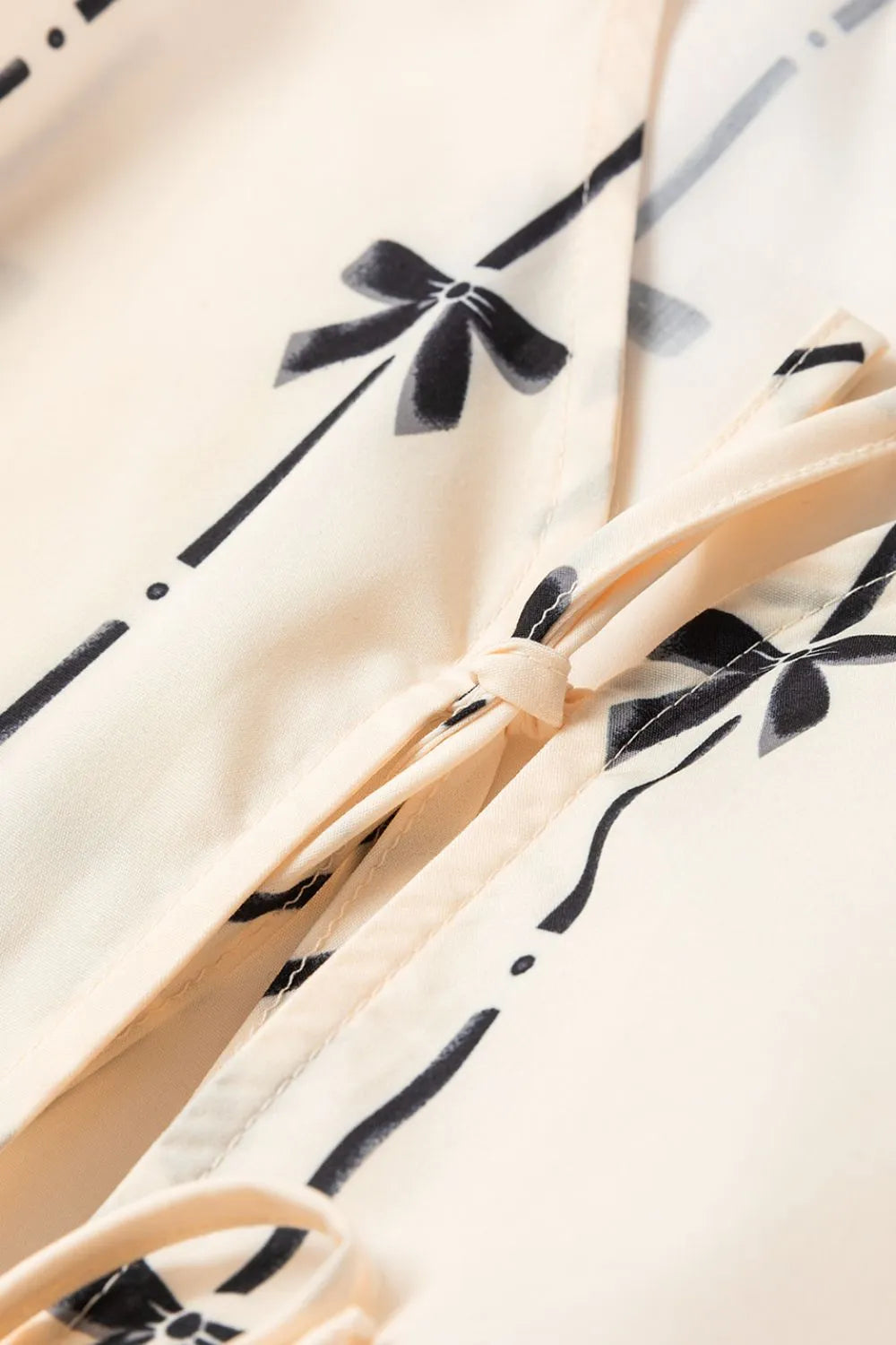 Tied Front Bow Print Peplum Tank
