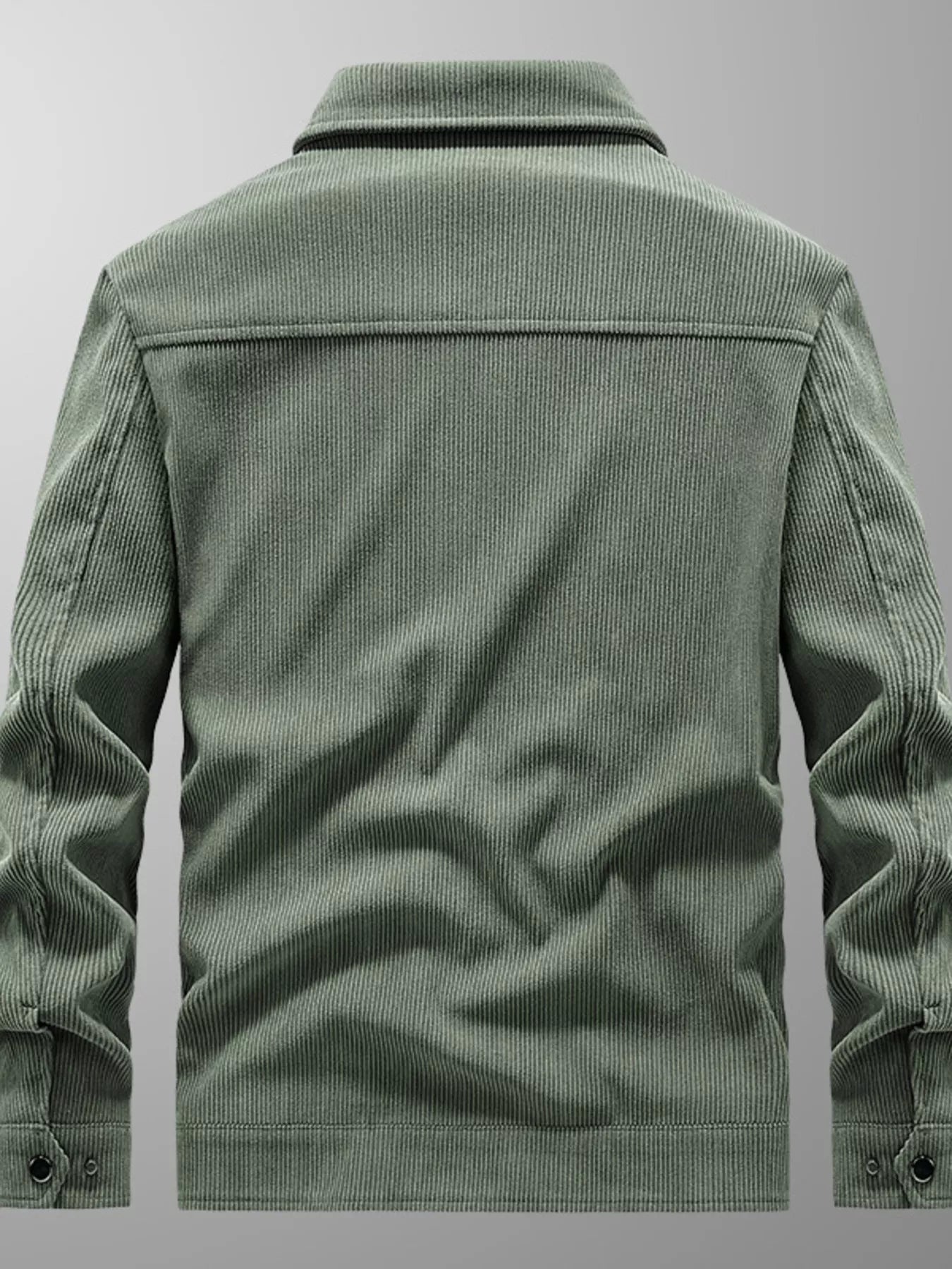 Men's Plus Size Casual Corduroy Button-Down Jacket