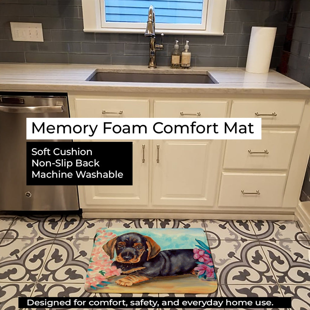Dachshund Memory Foam Kitchen Mat Machine Washable Anti-Fatigue Cushion Comfort Bath or Kitchen Rug