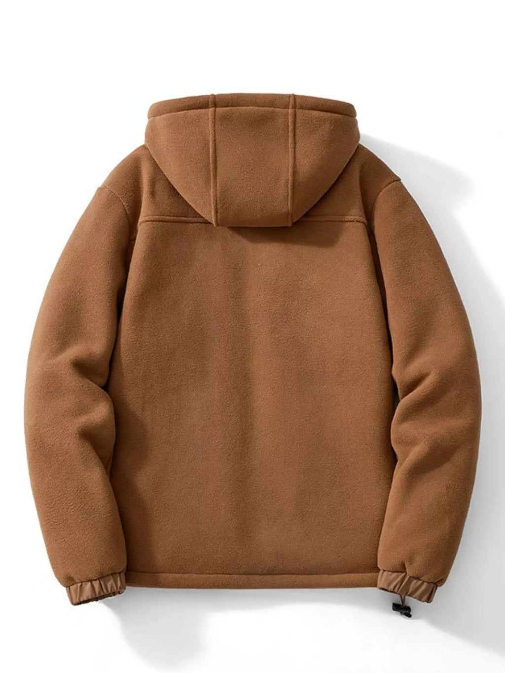 Men's Plus Size Warm Fleece Lined Zip-Up Hoodie