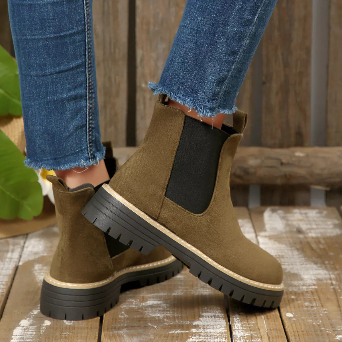 Round Toe Ankle Boots
