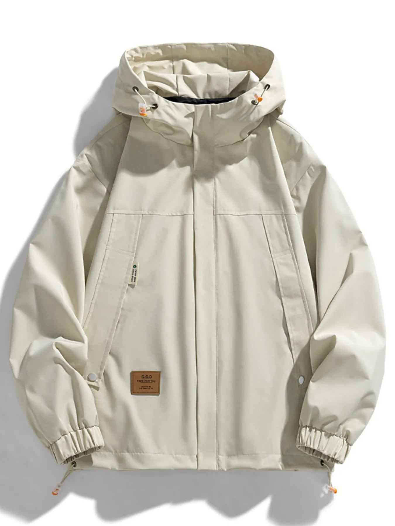 Men's Full Size Casual Zip Up Hooded Windproof Jacket Plus Size
