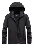 Men's Plus Size Outdoor Windproof Hooded Jacket