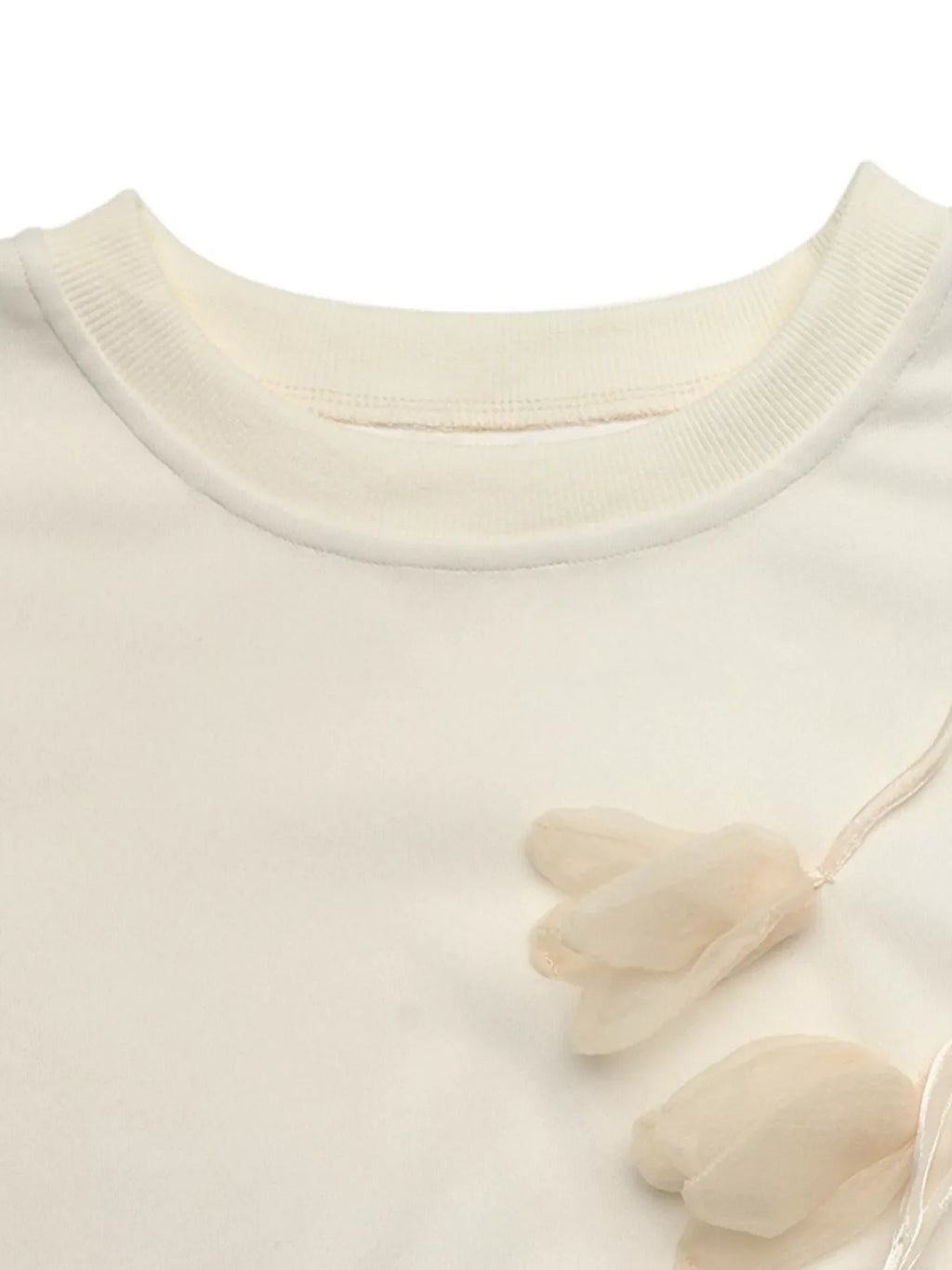 Flower Dropped Shoulder Sweatshirt