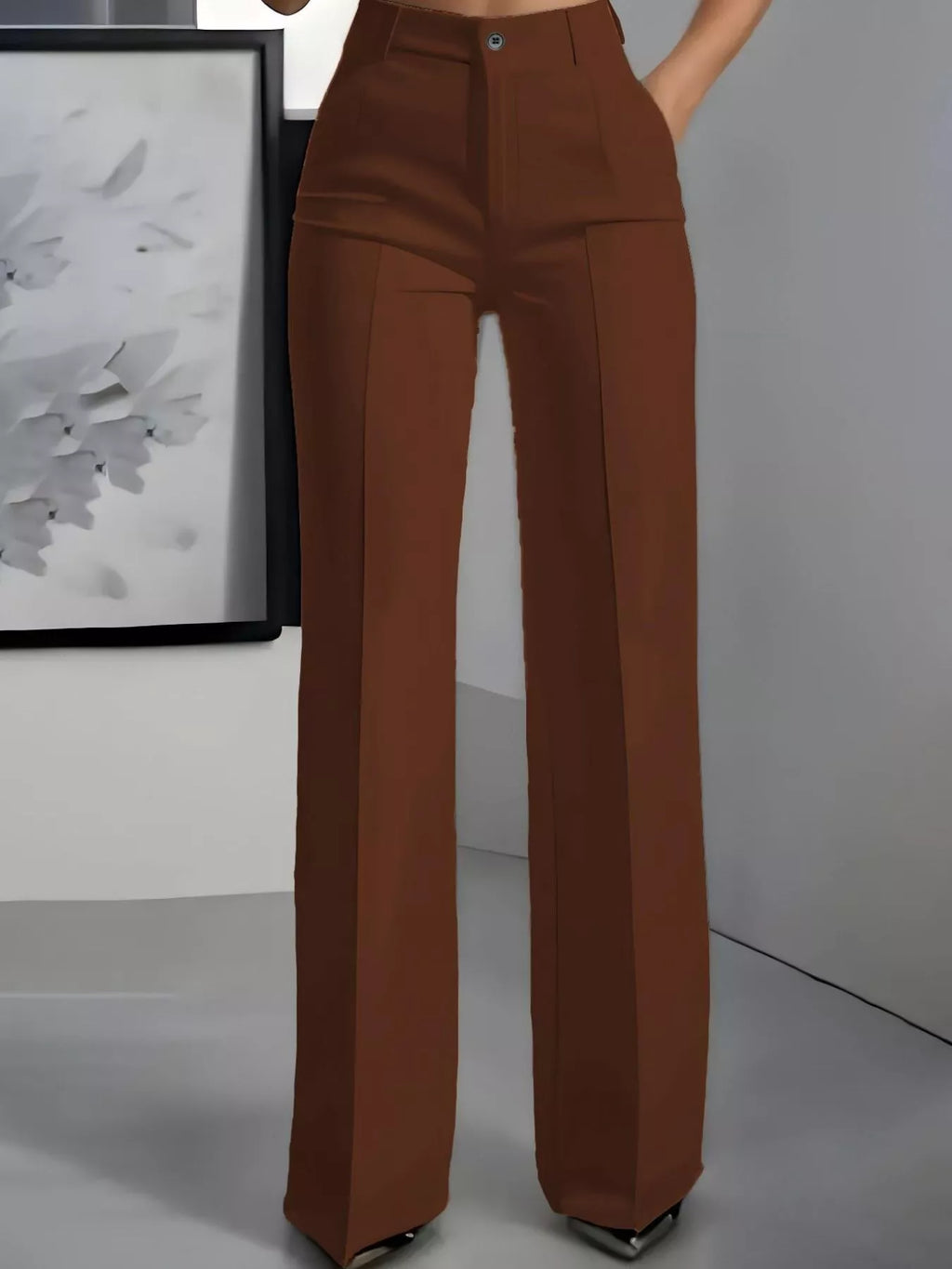 Full Size High-Waisted Wide Leg Pants Plus Size