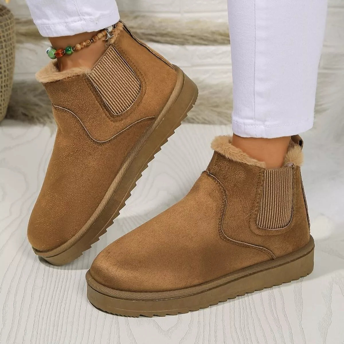 Round Toe Platform Boots