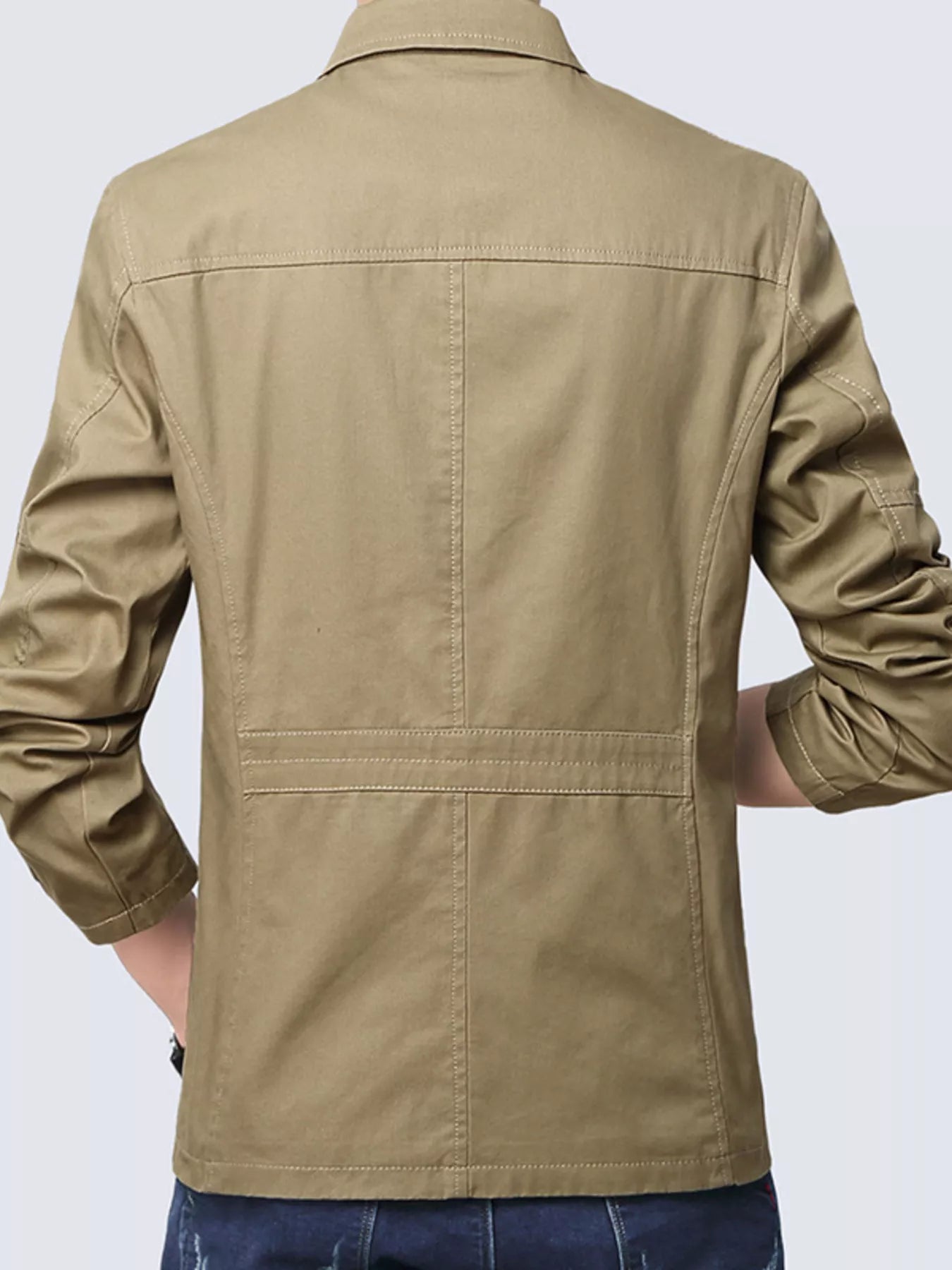 Men's Plus Size Casual Plaid Lined Warm Jacket