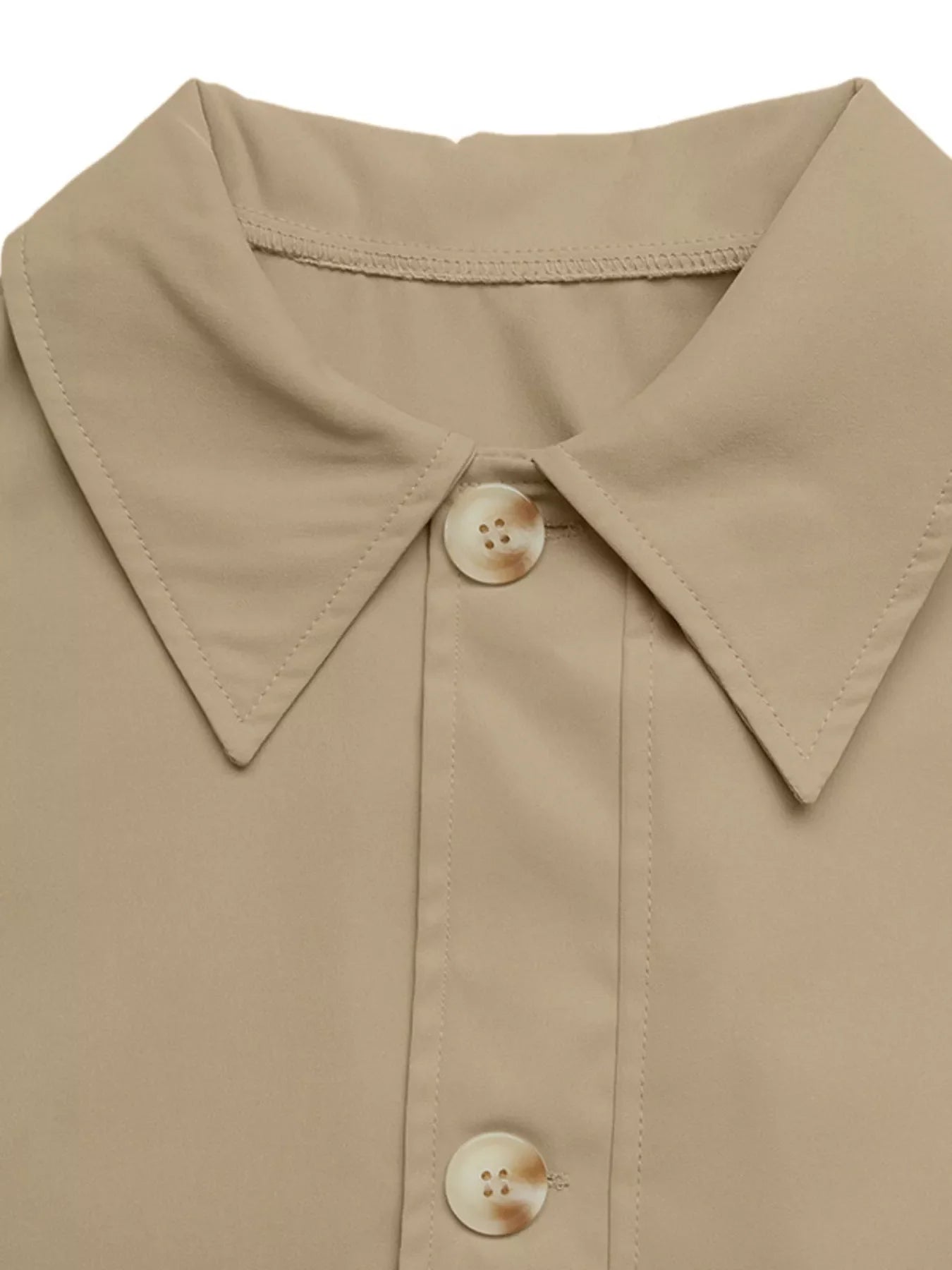 Relaxed Fit Button Up Shacket